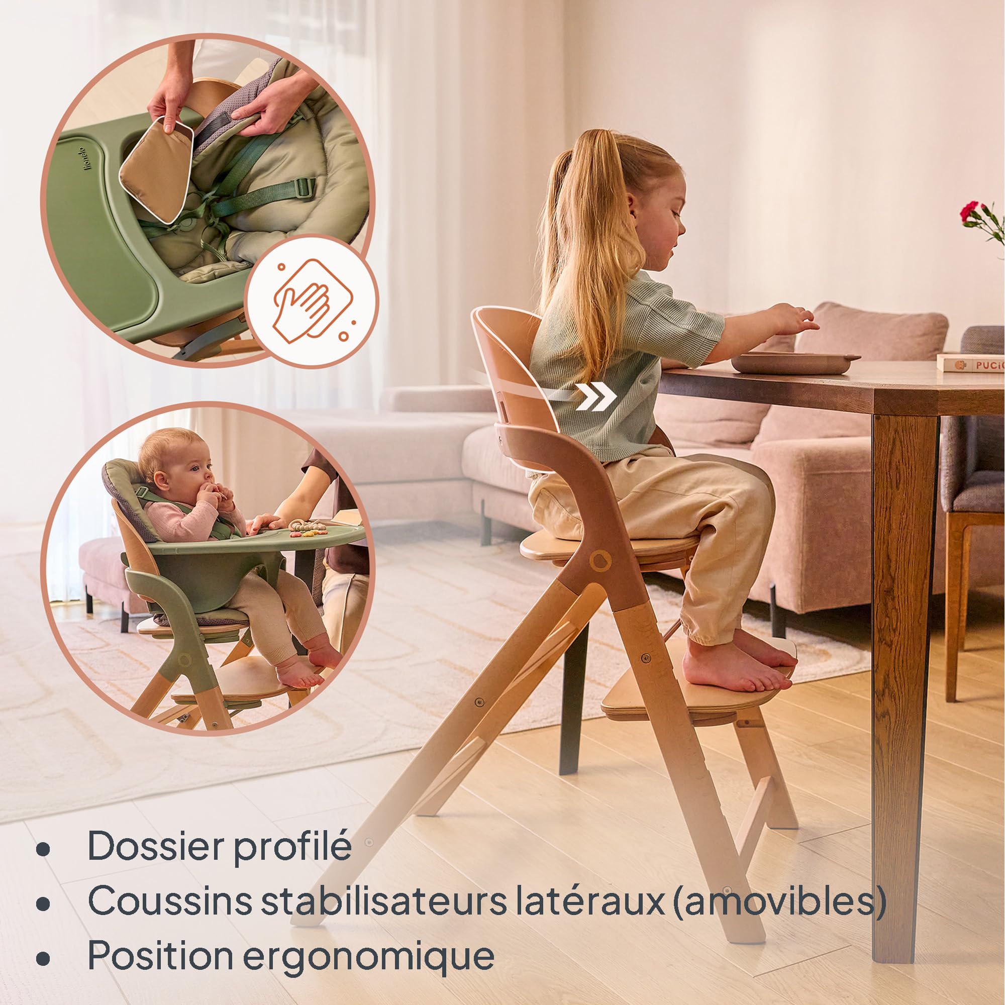 lionelo-megan-chaise-haute-bois-grise-volutive-110-kg image 7