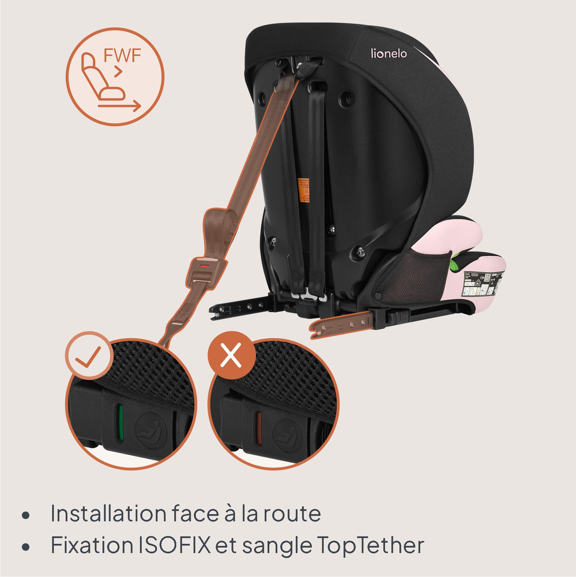 lionelo-levi-fix-i-size-si-ge-auto-rose-76-150-cm-isofix image 3