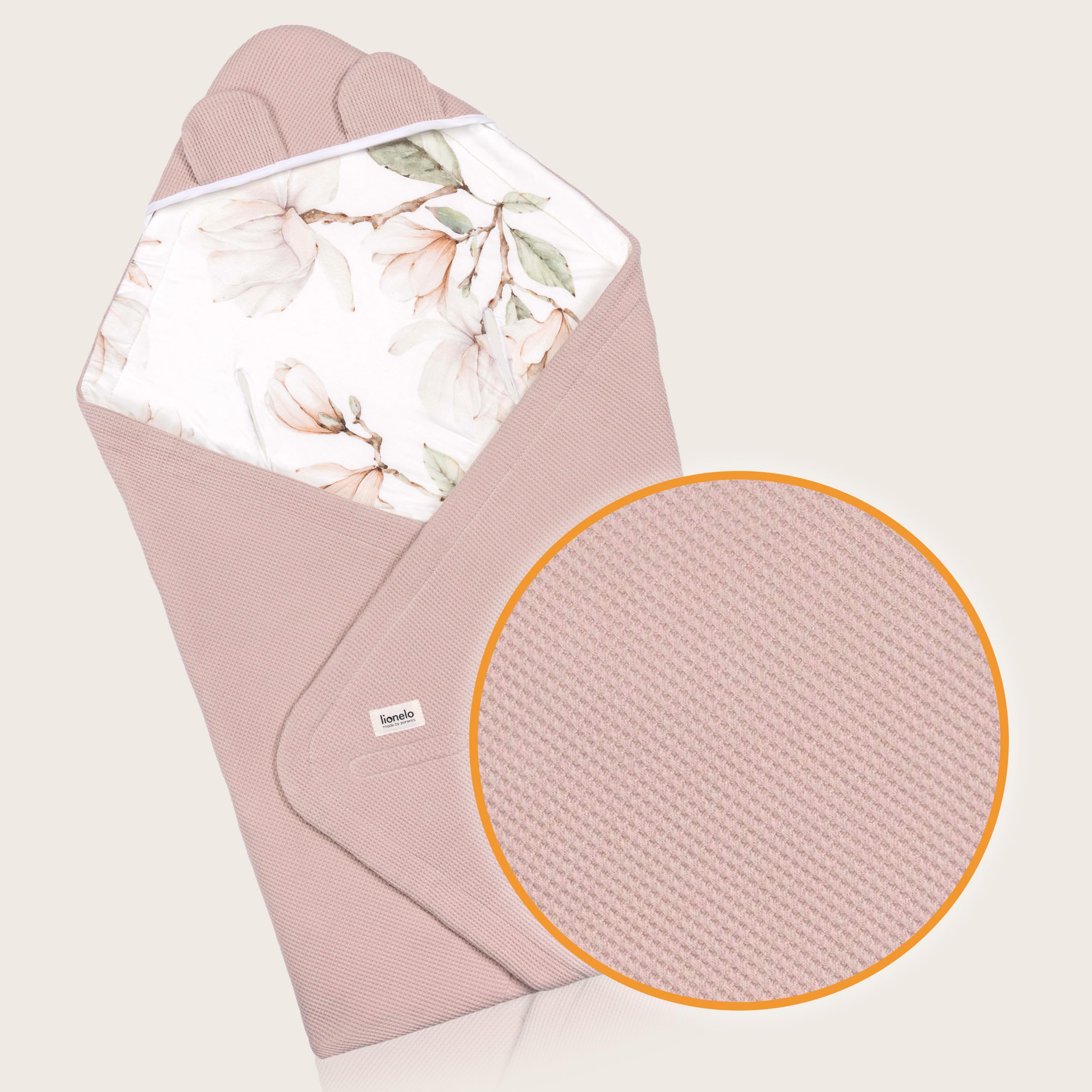 lionelo-travel-swaddle-couverture-b-b-beige-90x90-coton image 3