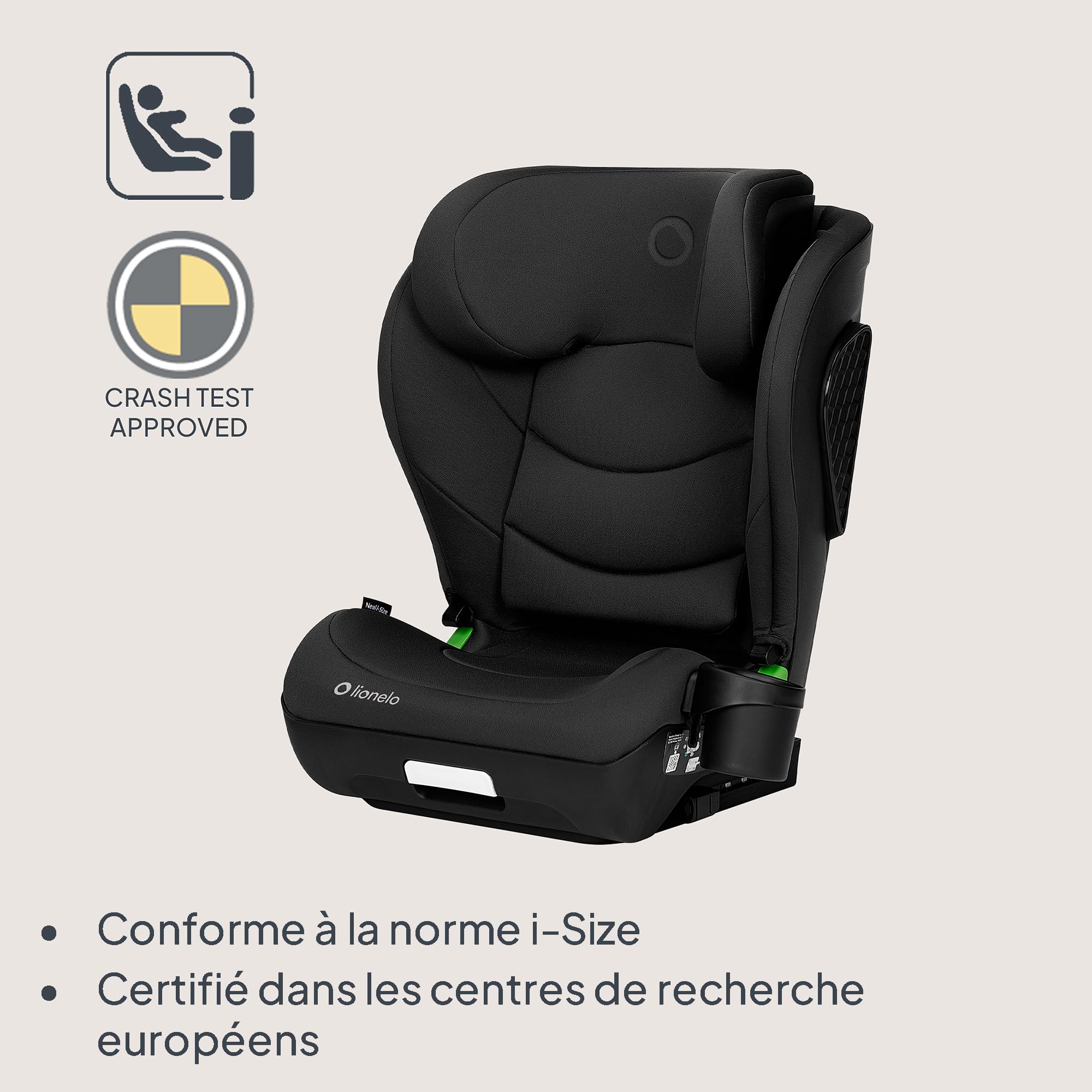 lionelo-neal-i-size-si-ge-auto-100-150-cm-noir-carbone image 2