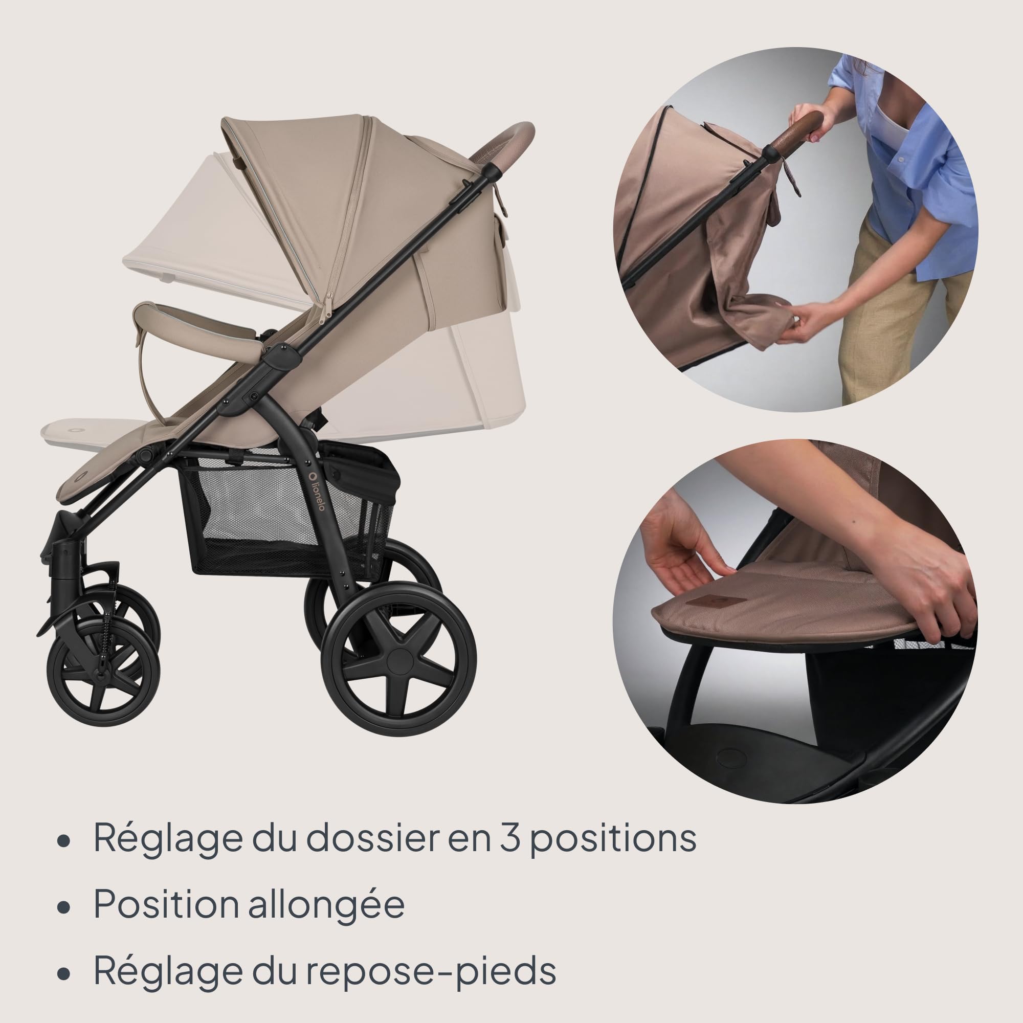 lionelo-annet-plus-poussette-beige-auvent-xxl-22-kg image 3