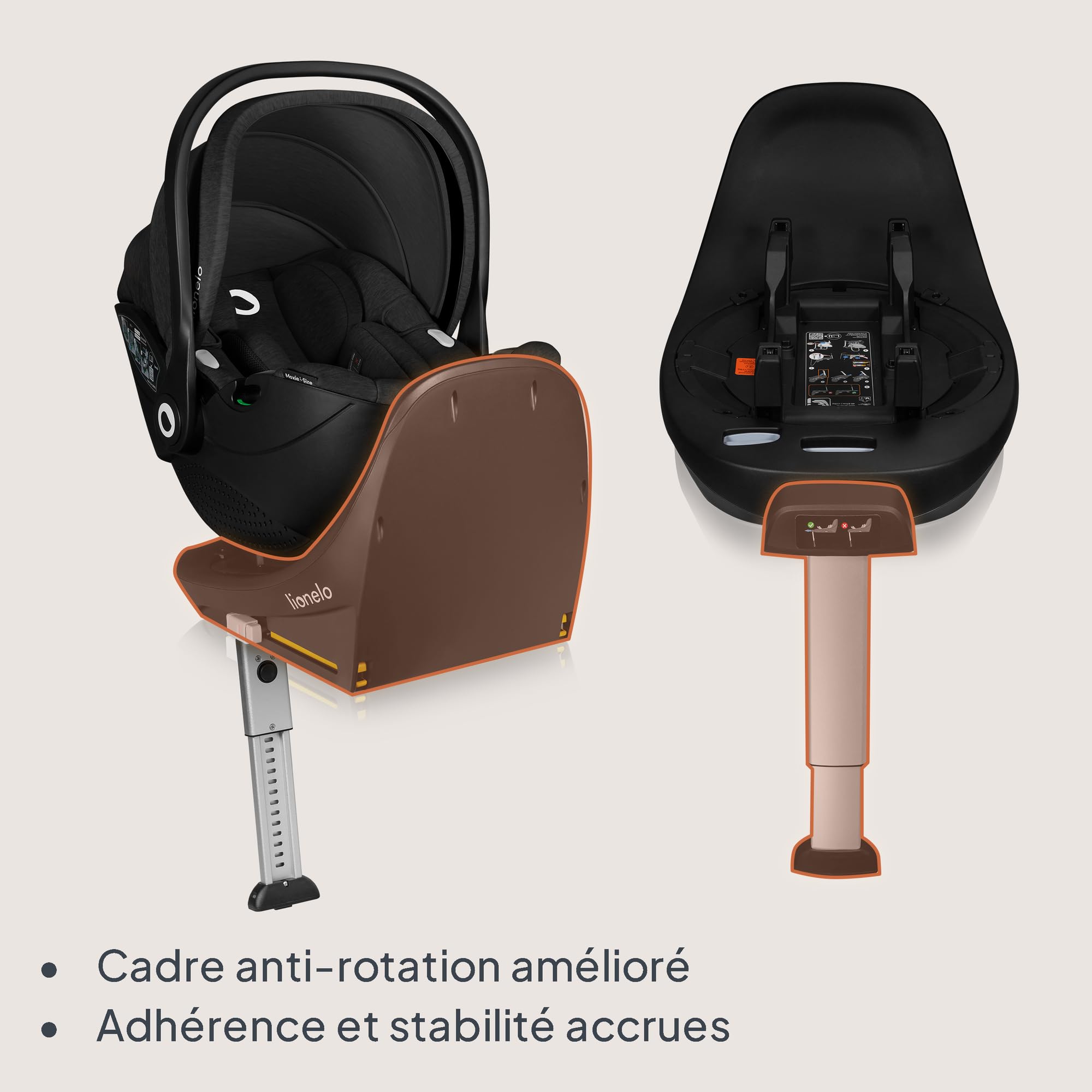 lionelo-amber-2-en-1-poussette-nacelle-multifonction image 2