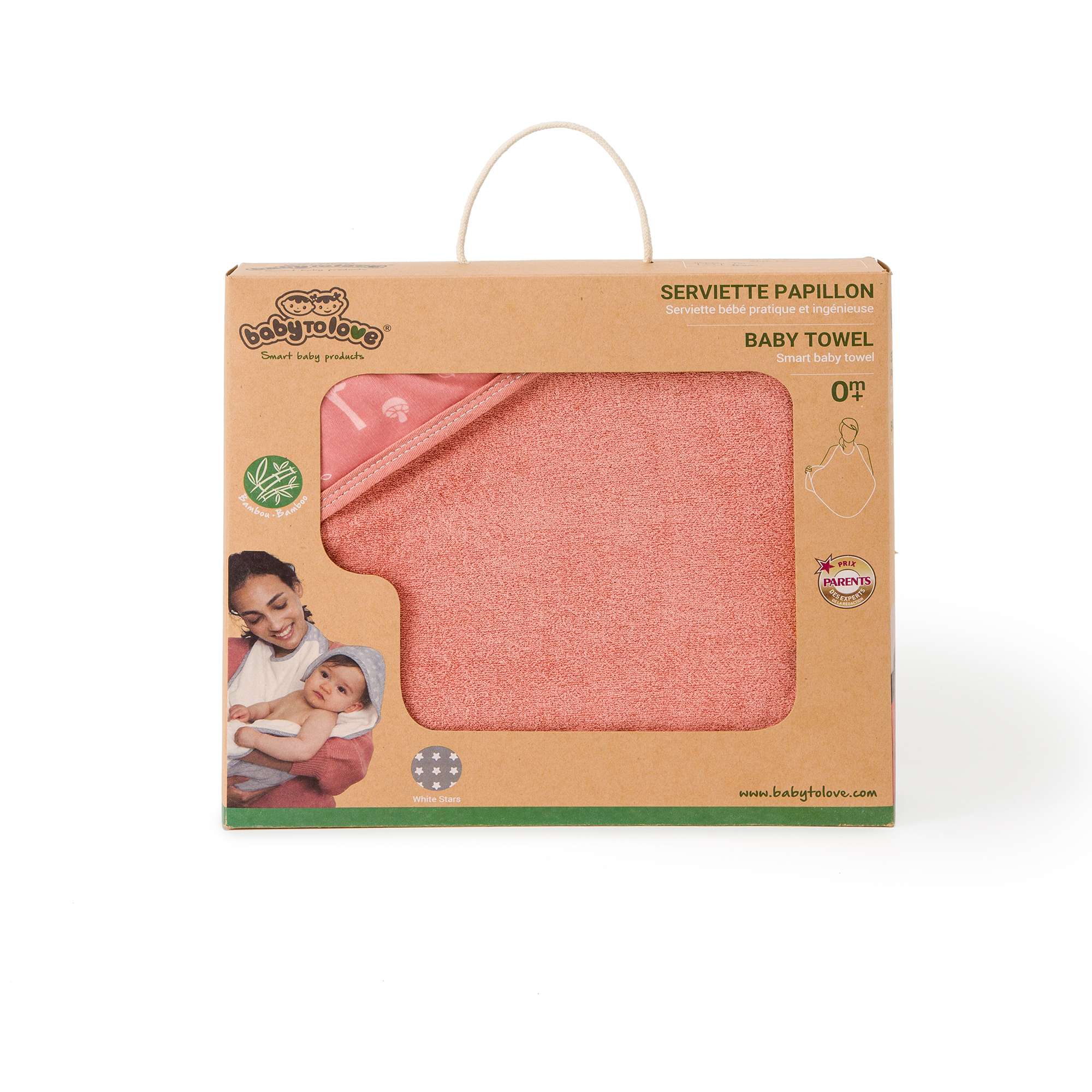 babytolove-serviette-papillon-pink-forest-sortie-de-bain-bambou image 5