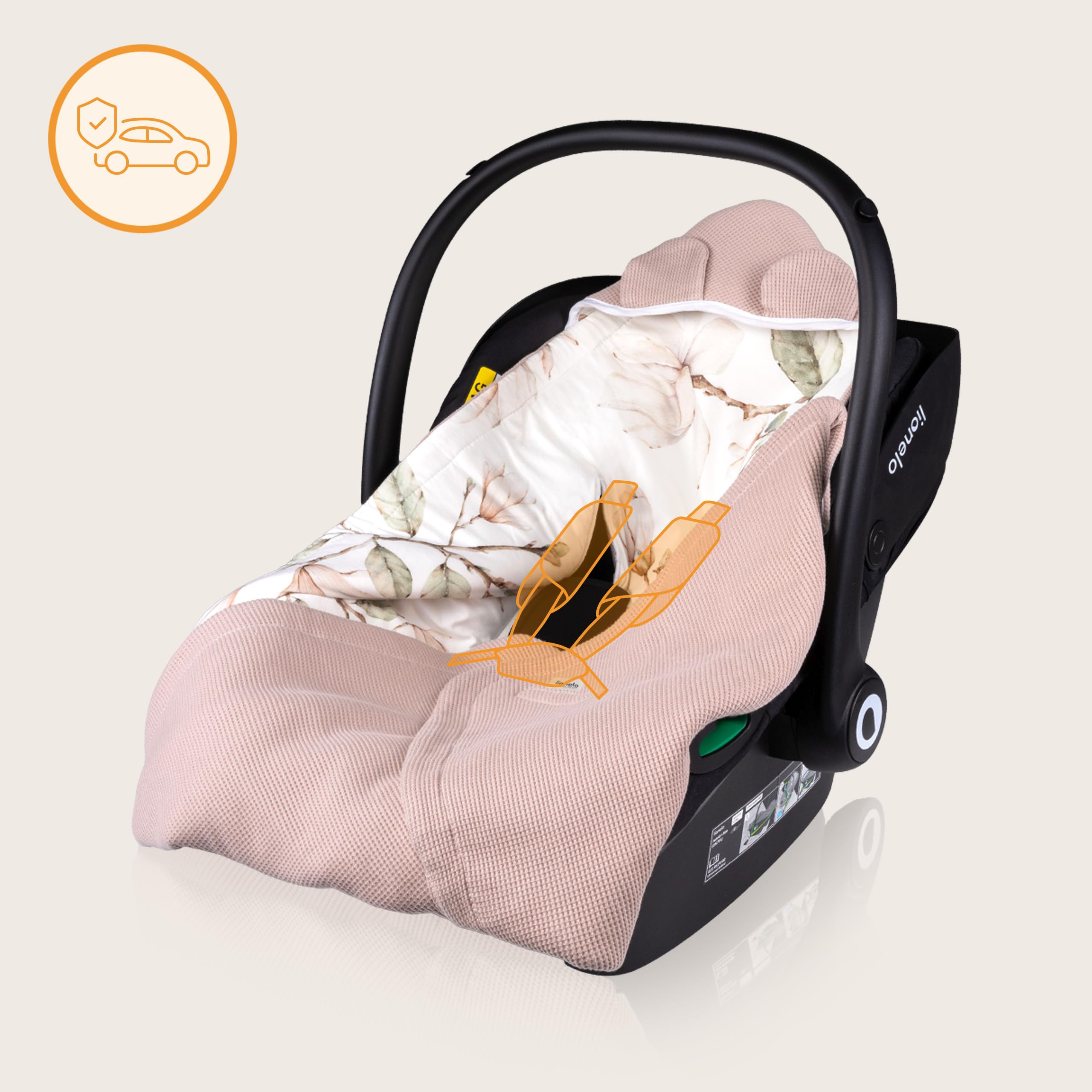 lionelo-travel-swaddle-couverture-b-b-beige-90x90-coton image 4