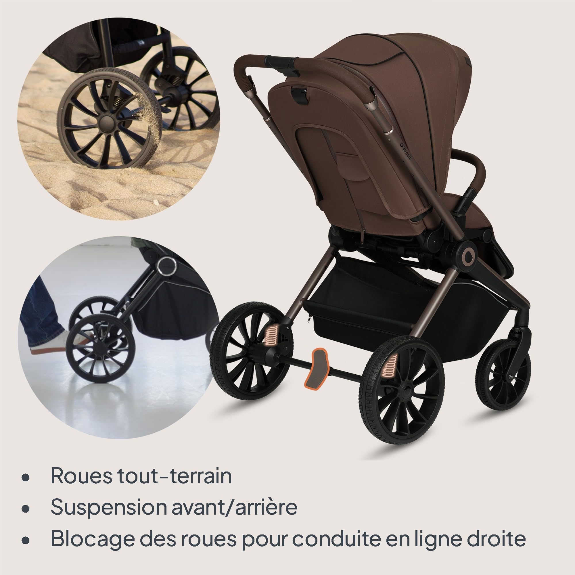 lionelo-mika-plus-poussette-marron-6-mois-22-kg image 5