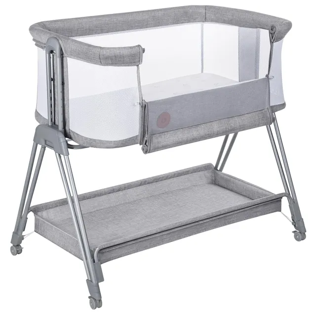 lionelo-luna-lit-cododo-b-b-r-glable-avec-matelas image 1
