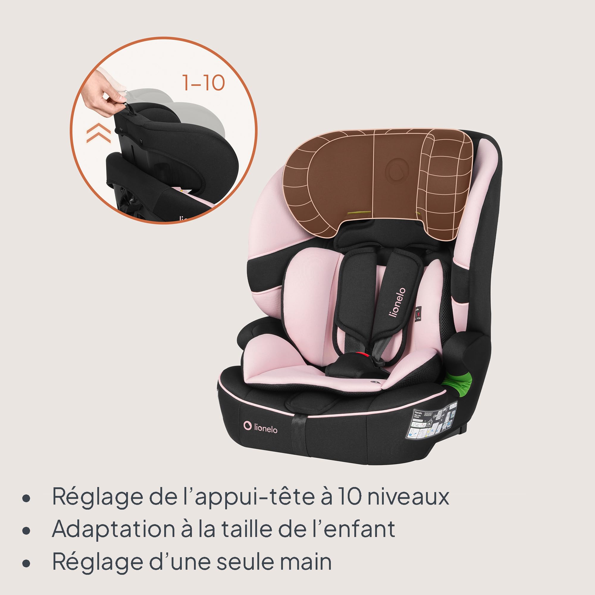 lionelo-billy-i-size-si-ge-auto-rose-76-150-cm-isofix image 6