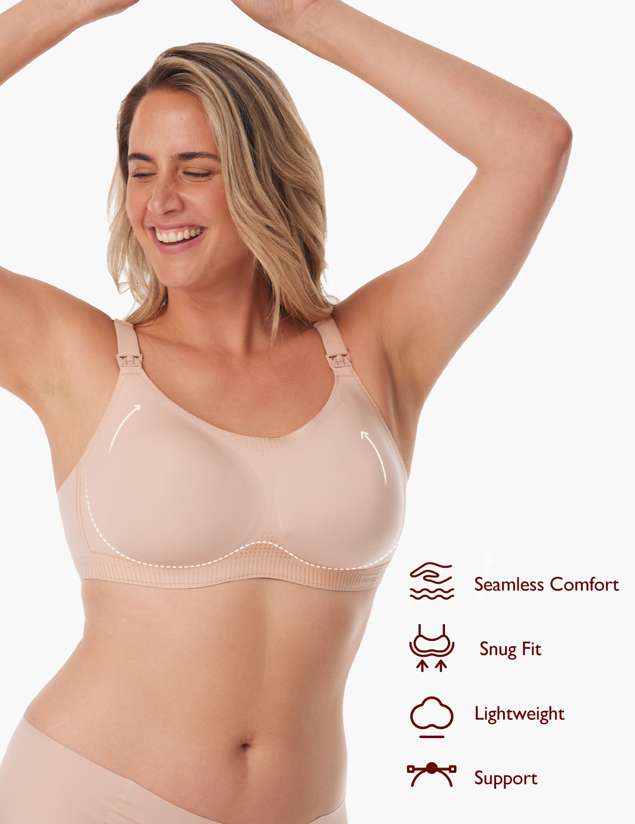 momcozy-m-series-soutien-gorge-allaitement-imprim-rose-m image 2