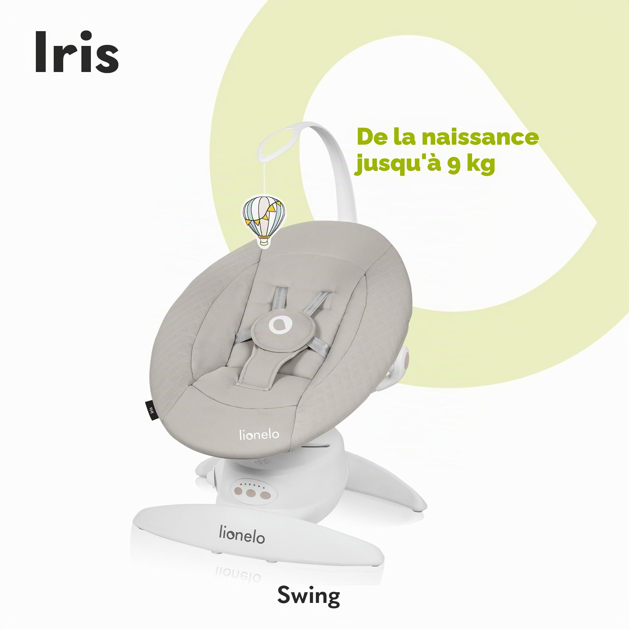lionelo-iris-transat-balancelle-lectrique-360-9-kg-5-vitesses image 2