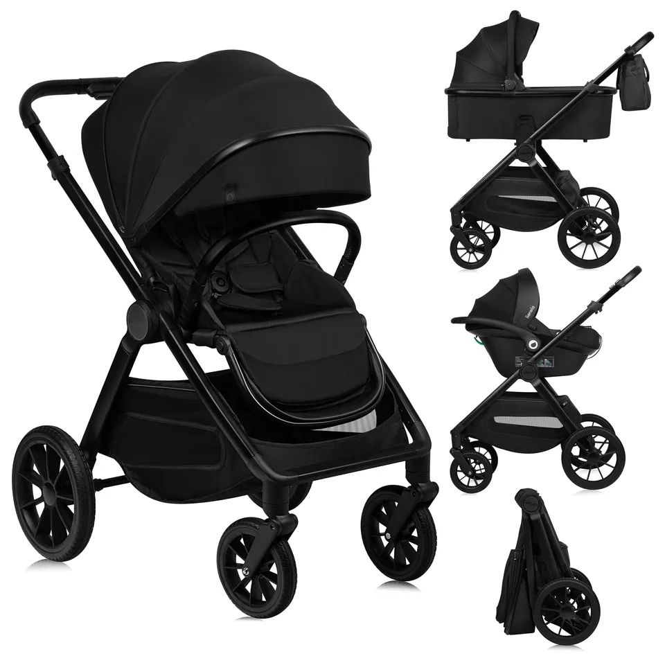 lionelo-layla-poussette-3en1-noire-nacelle-si-ge-auto-i-size image 1