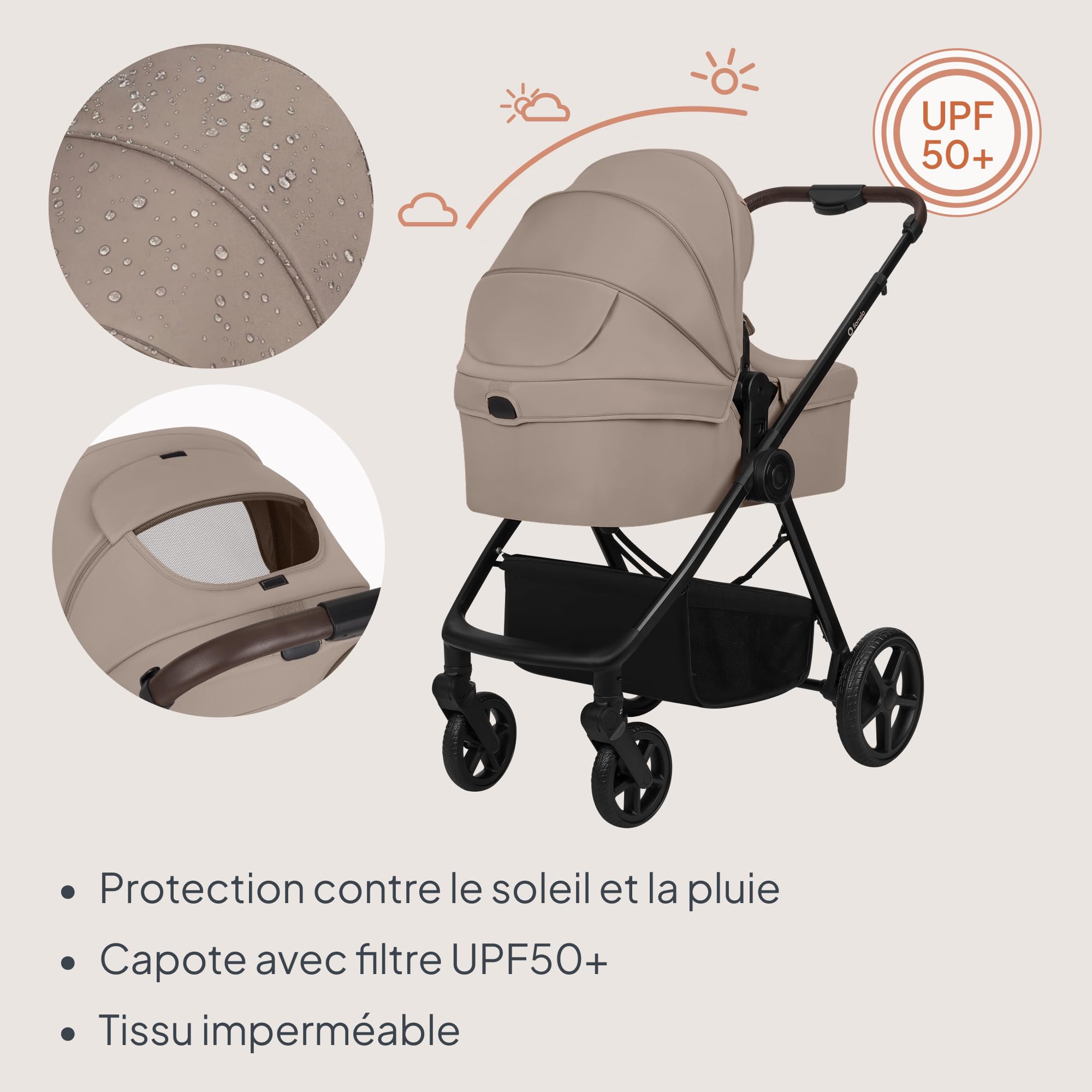 lionelo-greet-poussette-3-en-1-beige-nacelle-si-ge-auto image 6