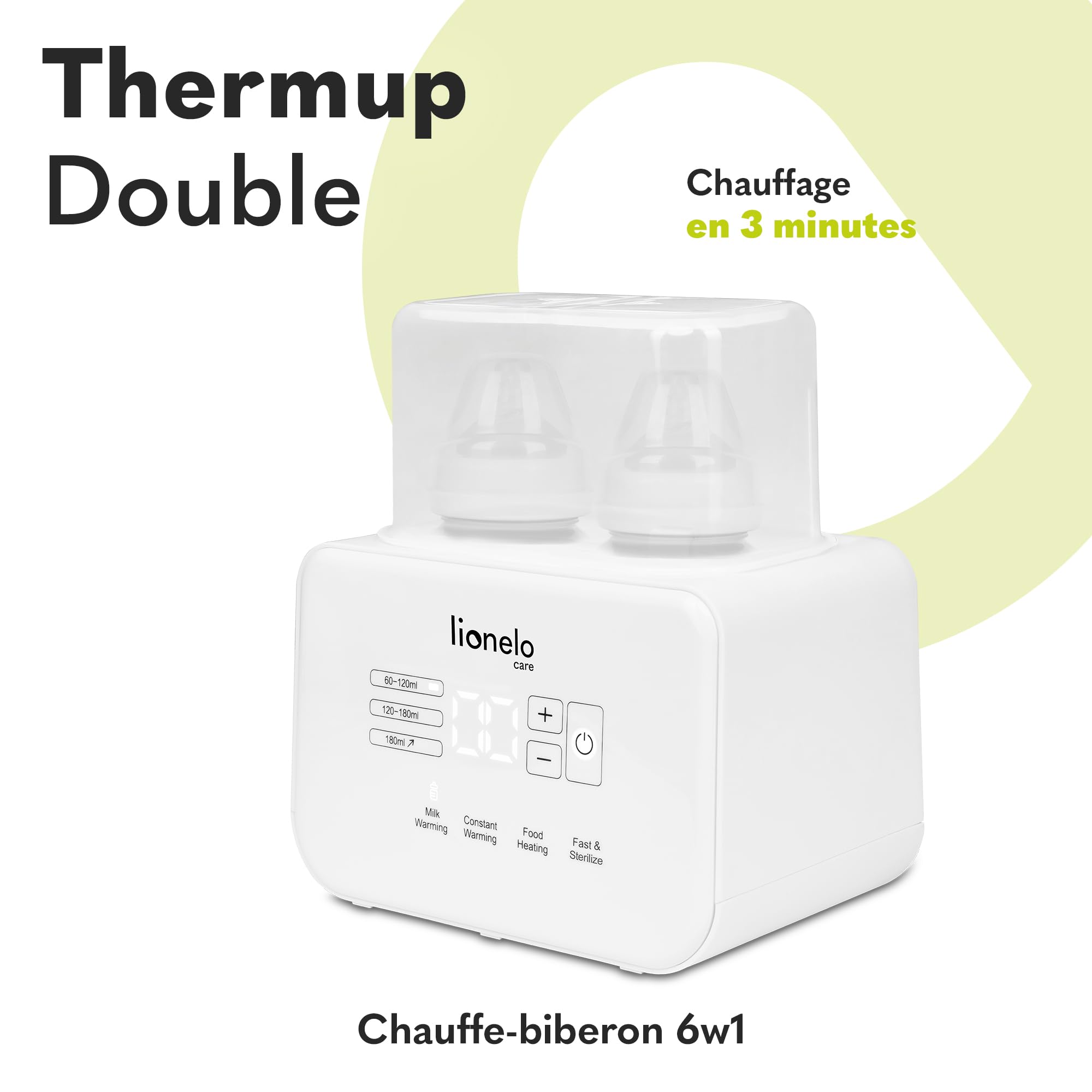 lionelo-thermup-double-chauffe-biberon-6-en-1-double image 2
