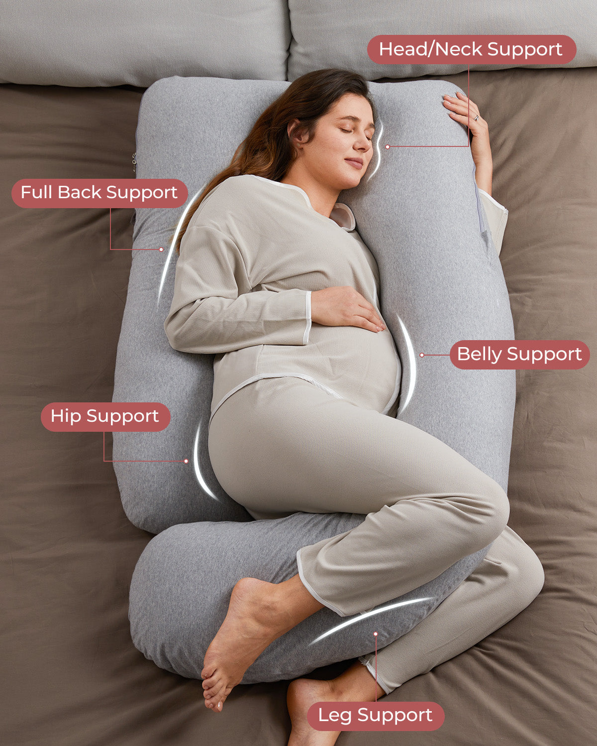 momcozy-m-series-huggable-coussin-grossesse-coton-en-u-rose image 4