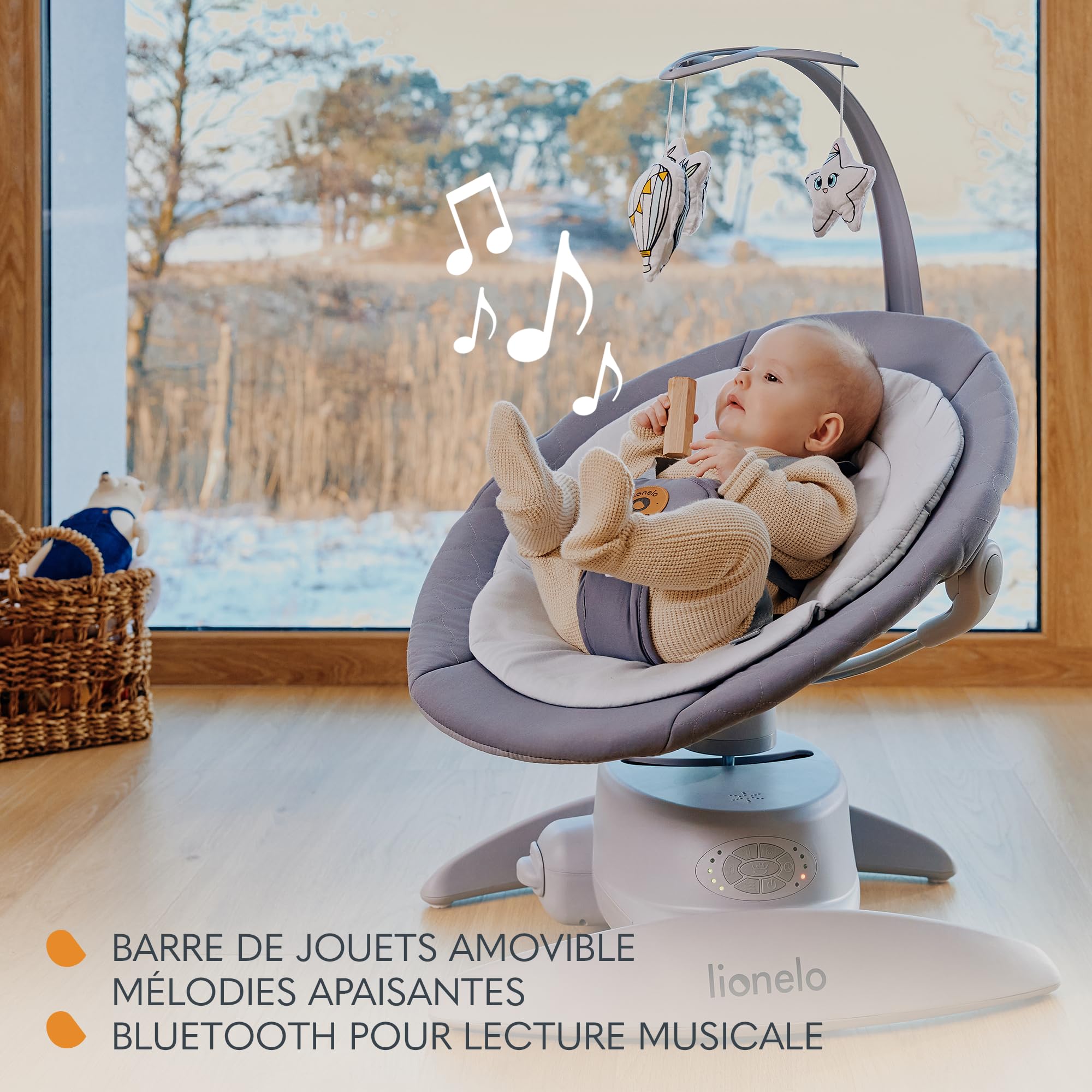 lionelo-mell-transat-b-b-lectrique-beige-360-bluetooth image 5