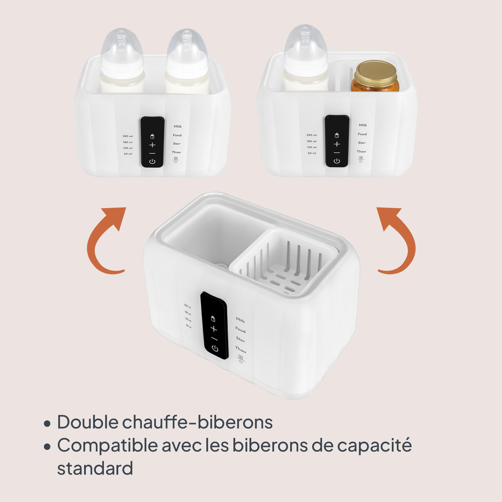 lionelo-thermup-duo-chauffe-biberon-6-en-1-blanc-double image 3