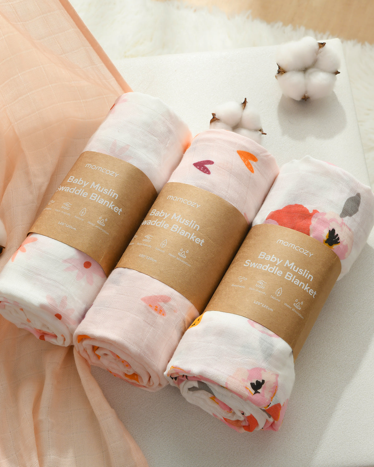 momcozy-m-series-couverture-b-b-fleur-de-c-ur-lot-4 image 6