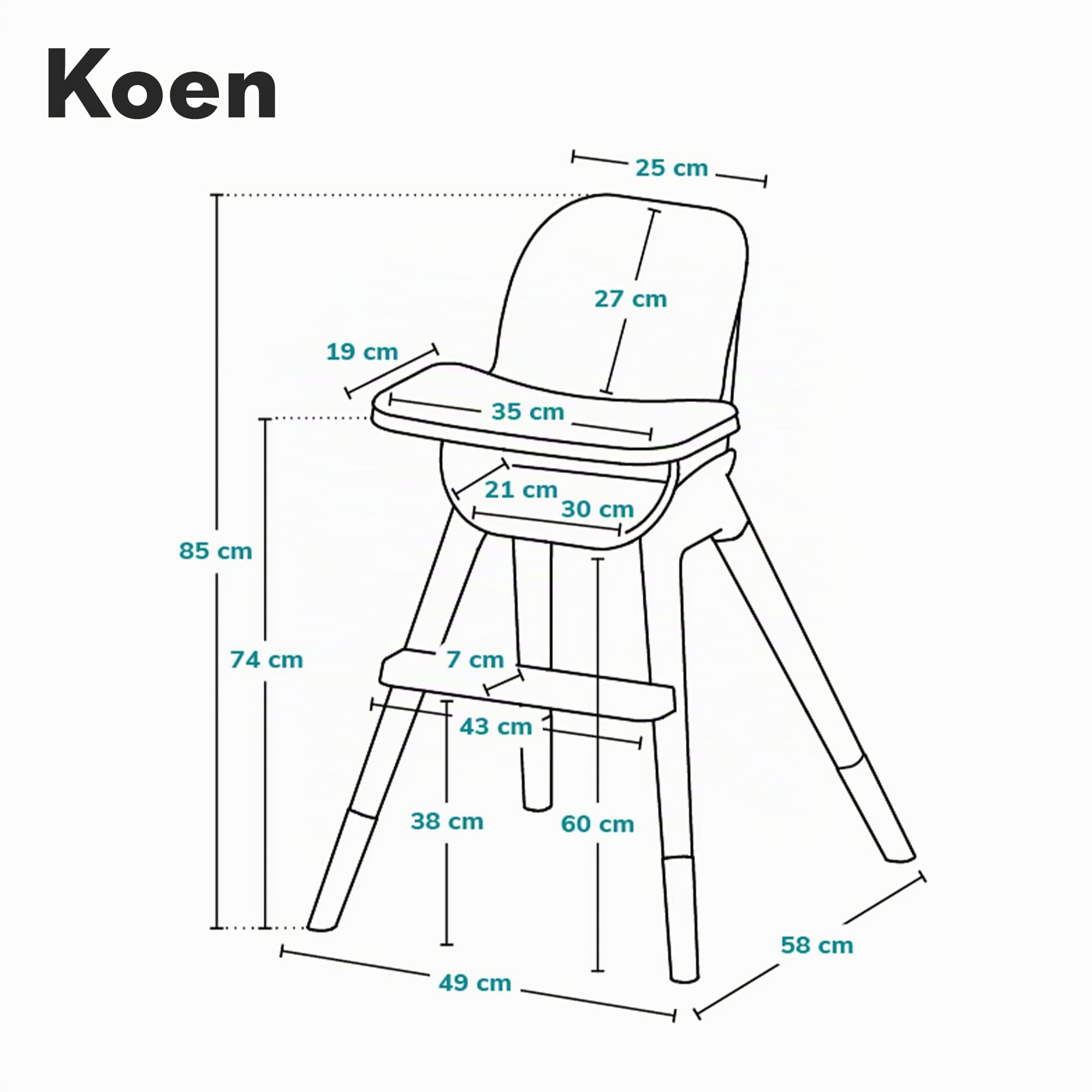 lionelo-koen-chaise-haute-b-b-bleu-2-en-1-bois-15-kg image 8