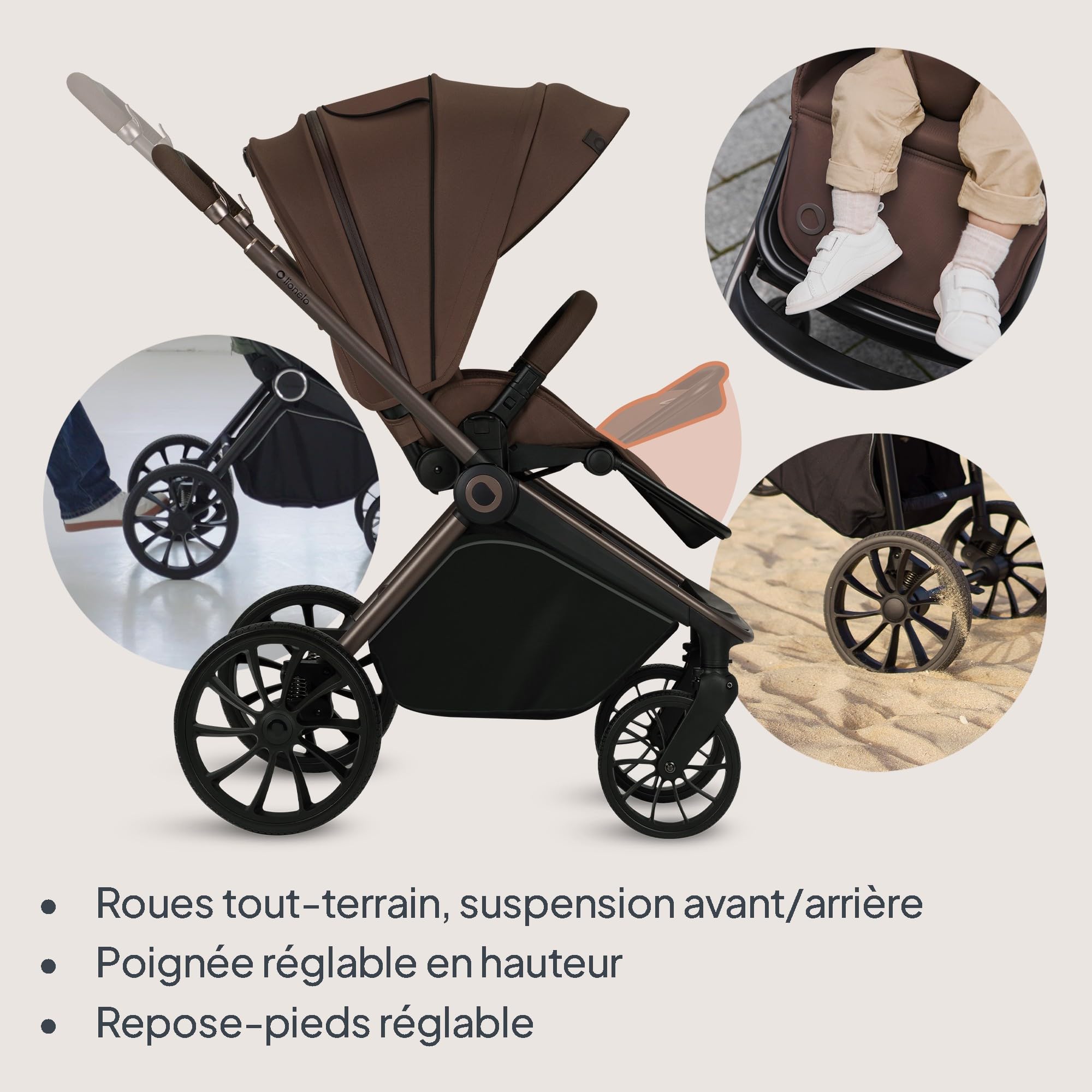 lionelo-mika-plus-poussette-3-en-1-grise-22-kg image 8