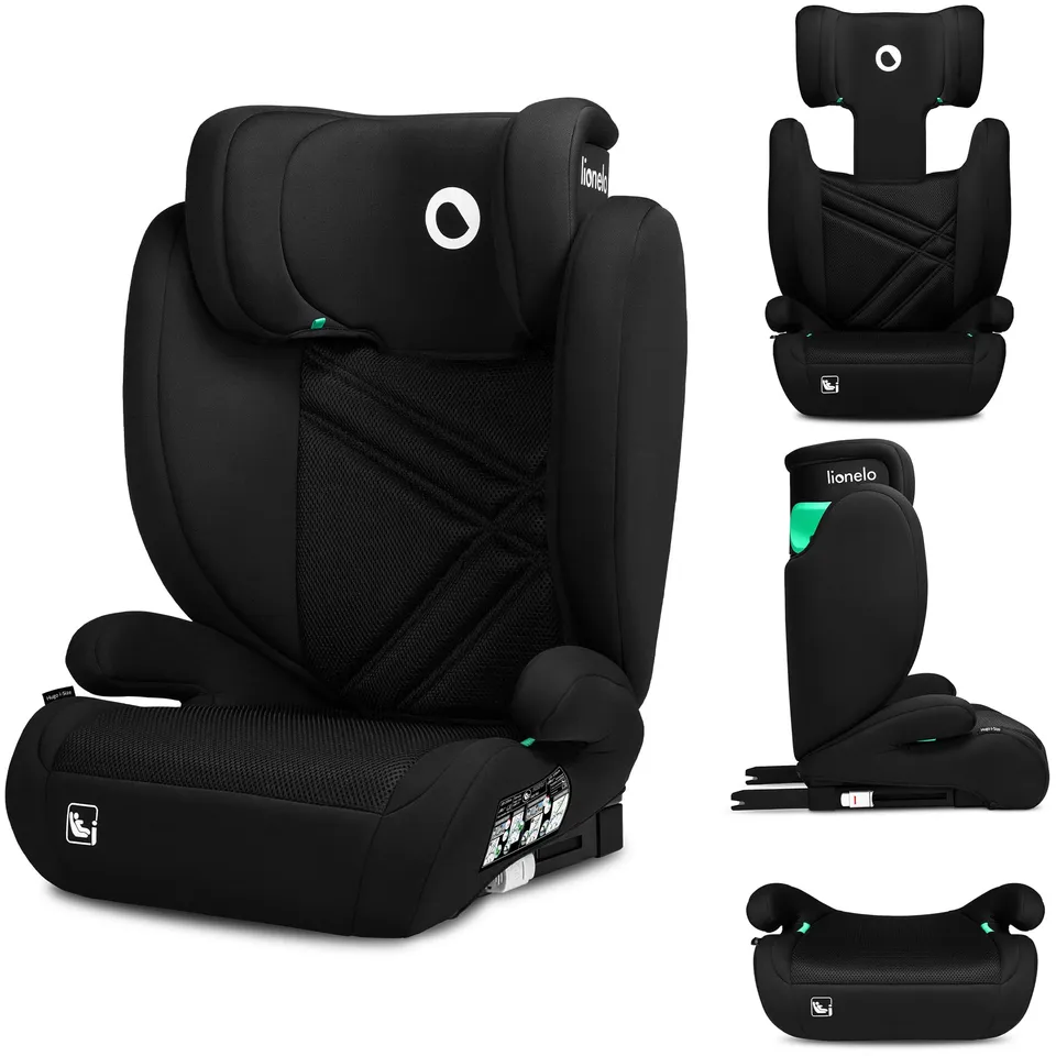 lionelo-hugo-i-size-si-ge-auto-isofix-carbone-noir-100-150-cm image 1