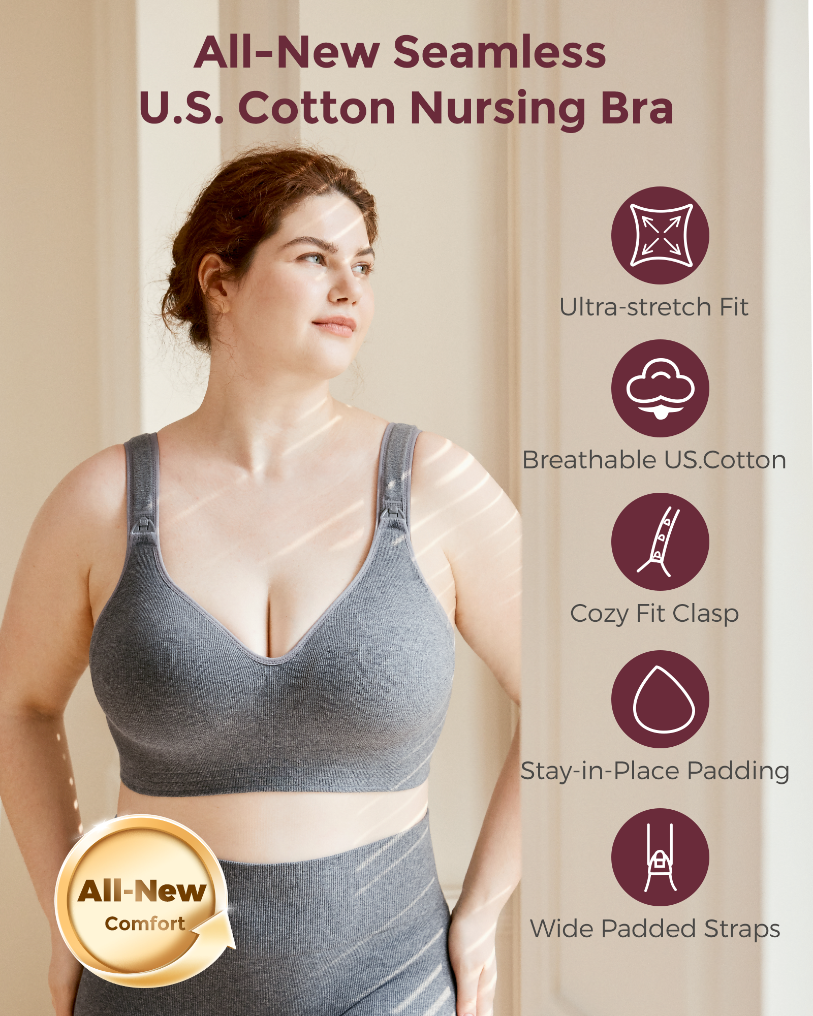 momcozy-m-series-soutien-gorge-allaitement-coton-gris-m-maintien image 3