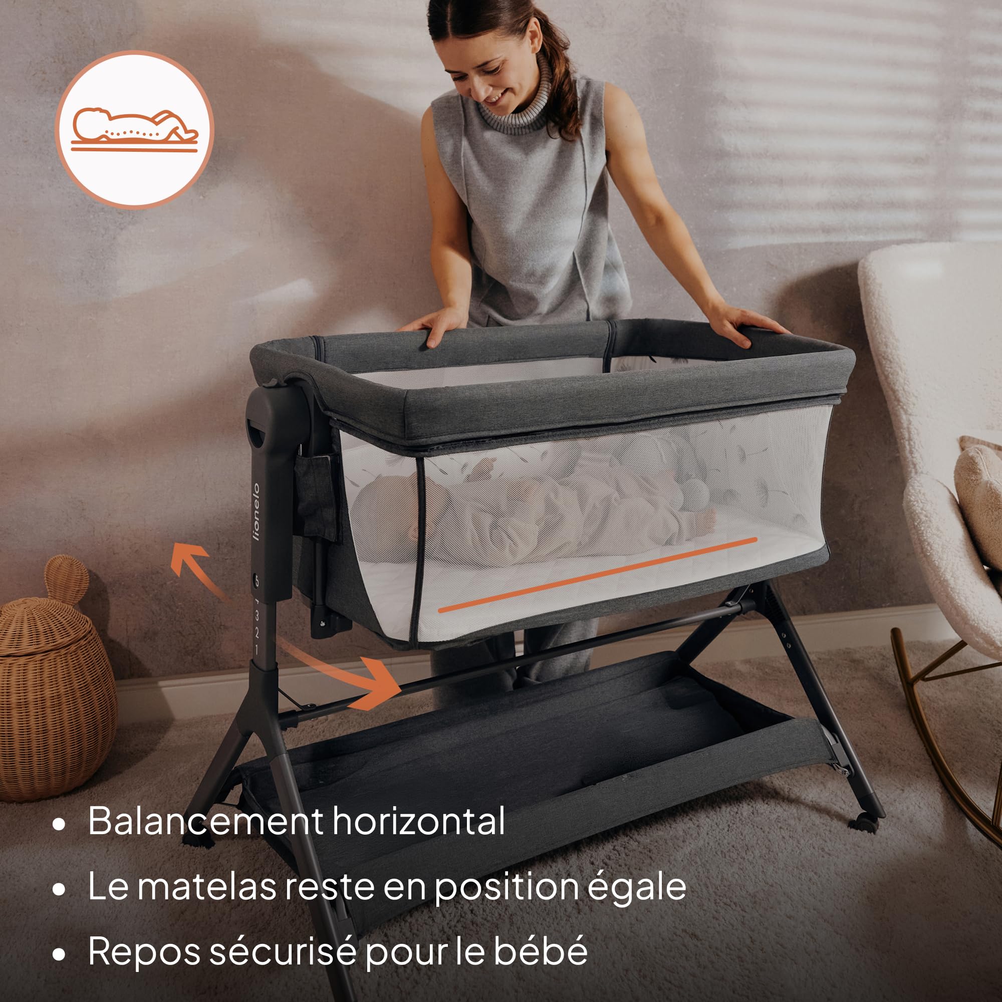 lionelo-leonie-plus-lit-cododo-3-en-1-beige-102x67-cm image 2