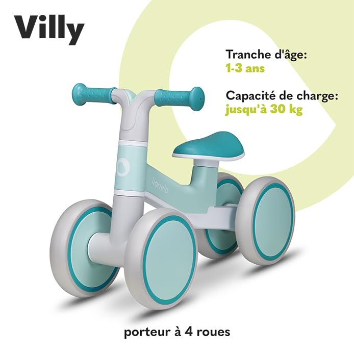 lionelo-villy-draisienne-4-roues-turquoise-1-3-ans image 5