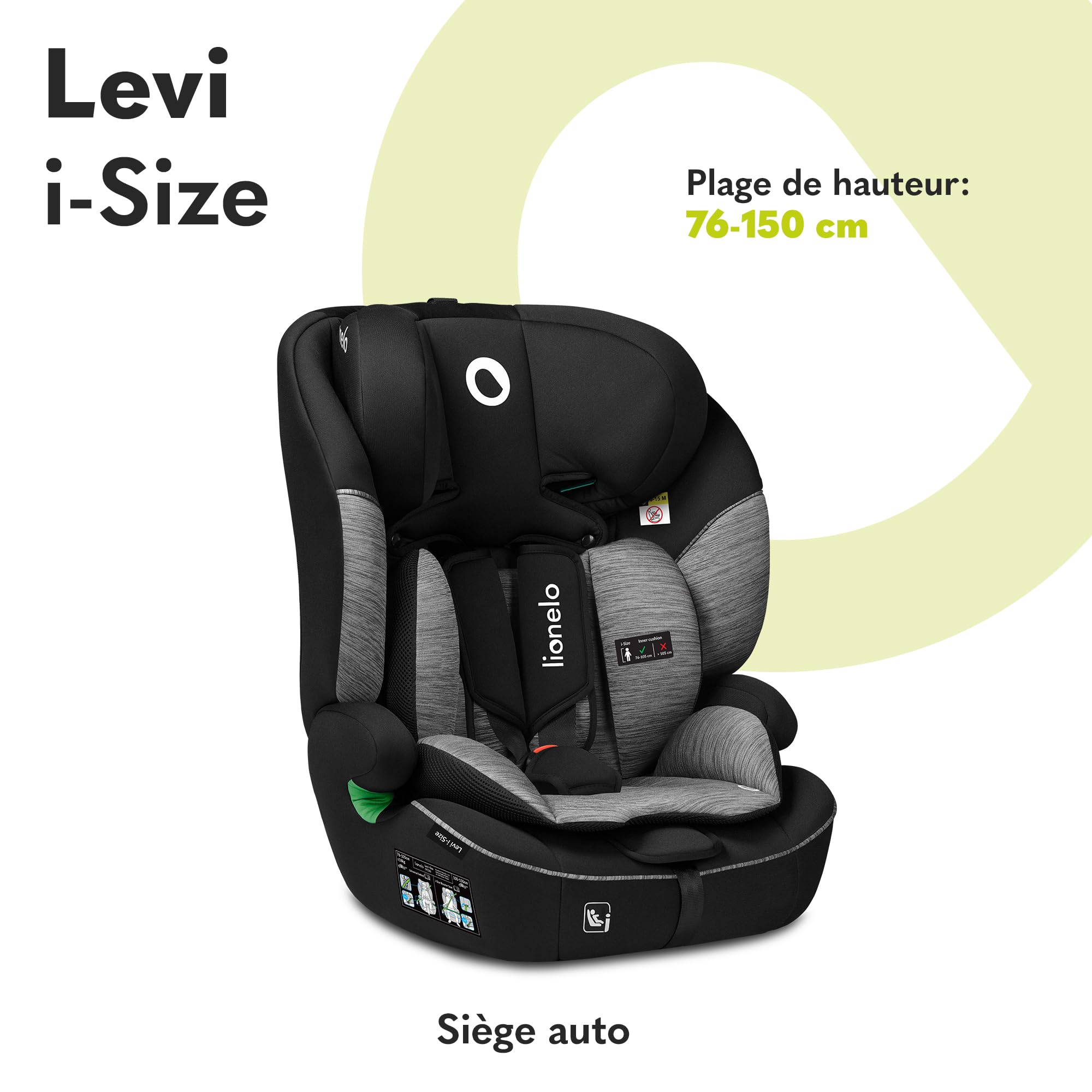 lionelo-levi-i-size-si-ge-auto-9-36-kg-gris-noir image 2