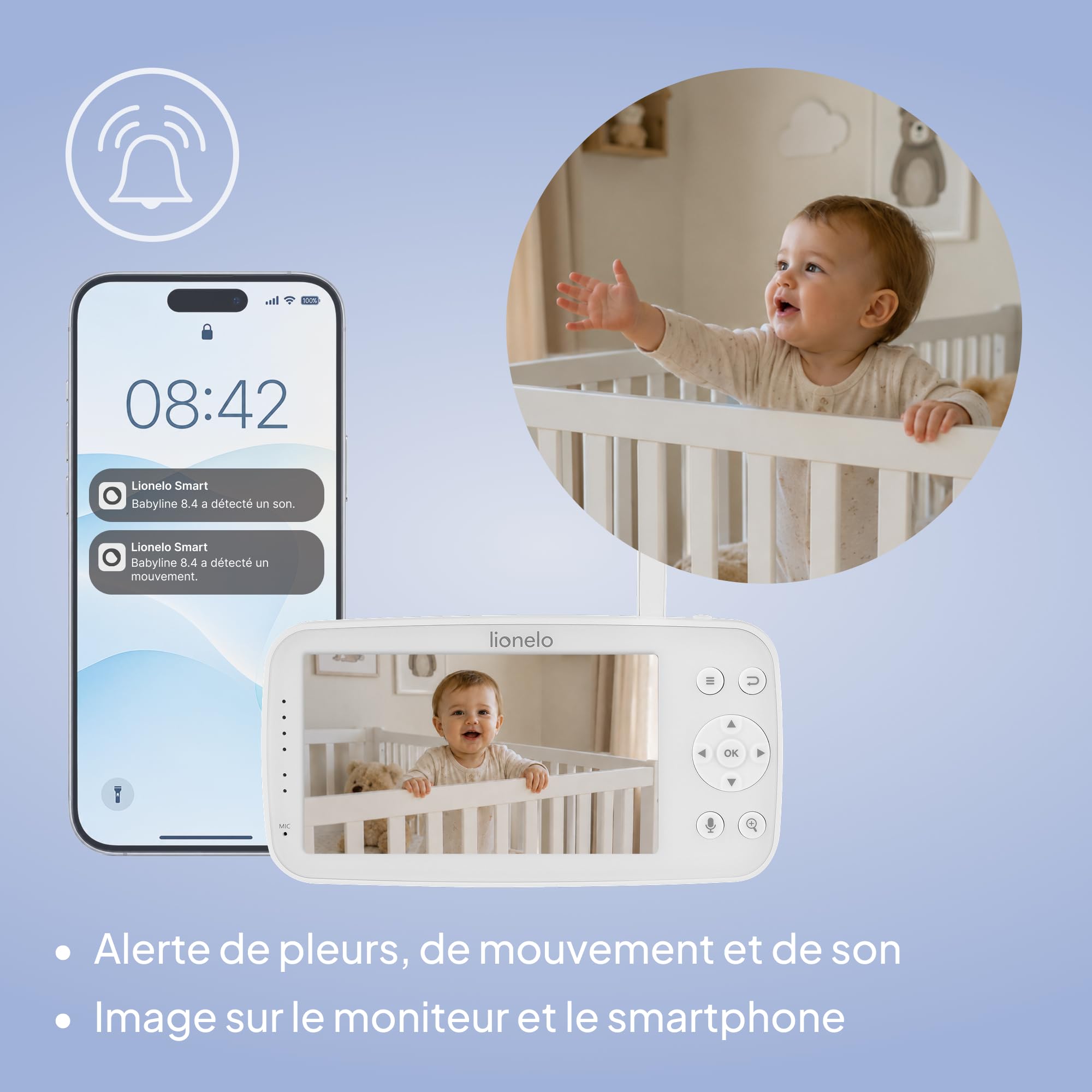 lionelo-babyline-8-4-babyphone-cam-ra-full-hd-cran-5 image 4