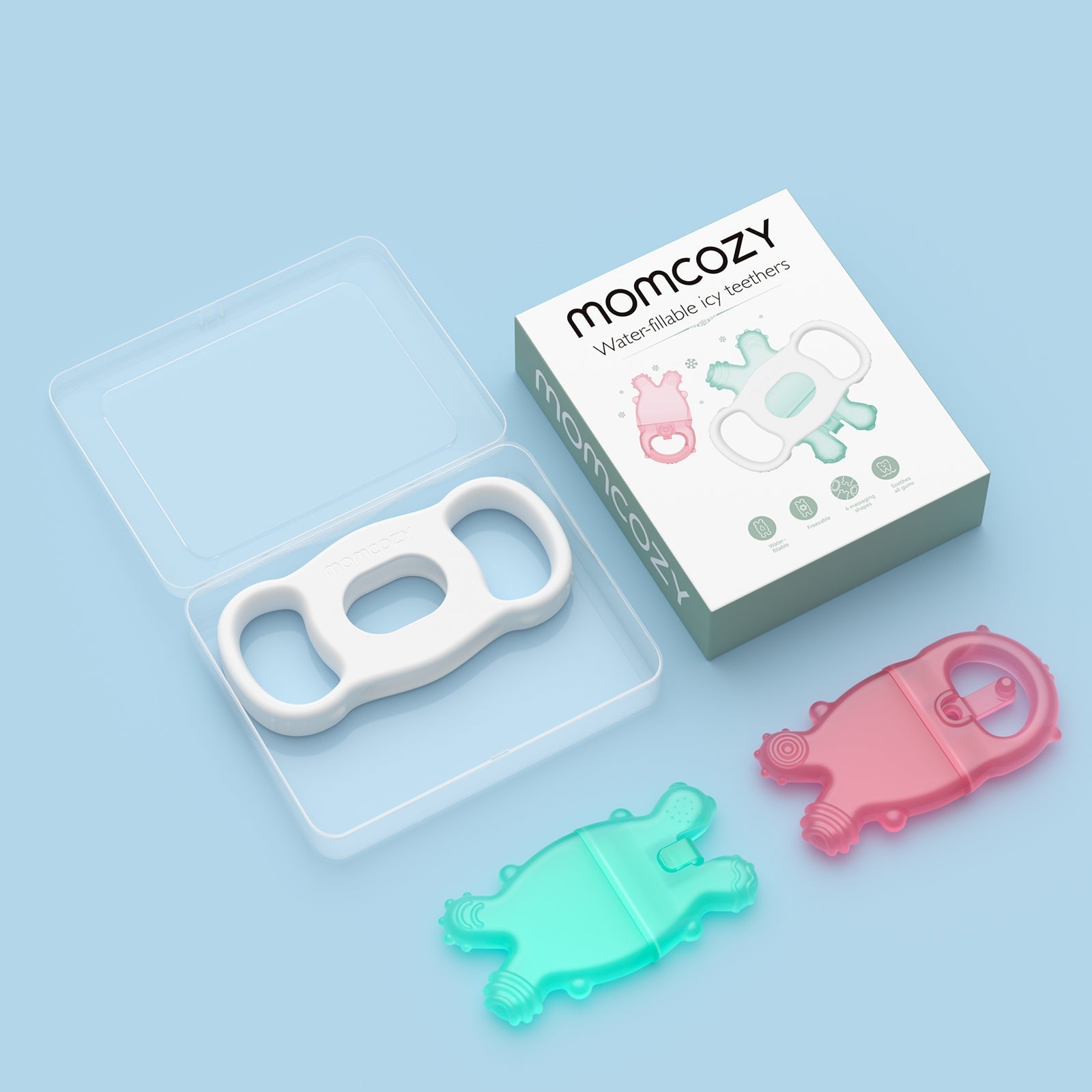 momcozy-m-series-anneau-dentition-eau-vert-et-rose-lot-2 image 4