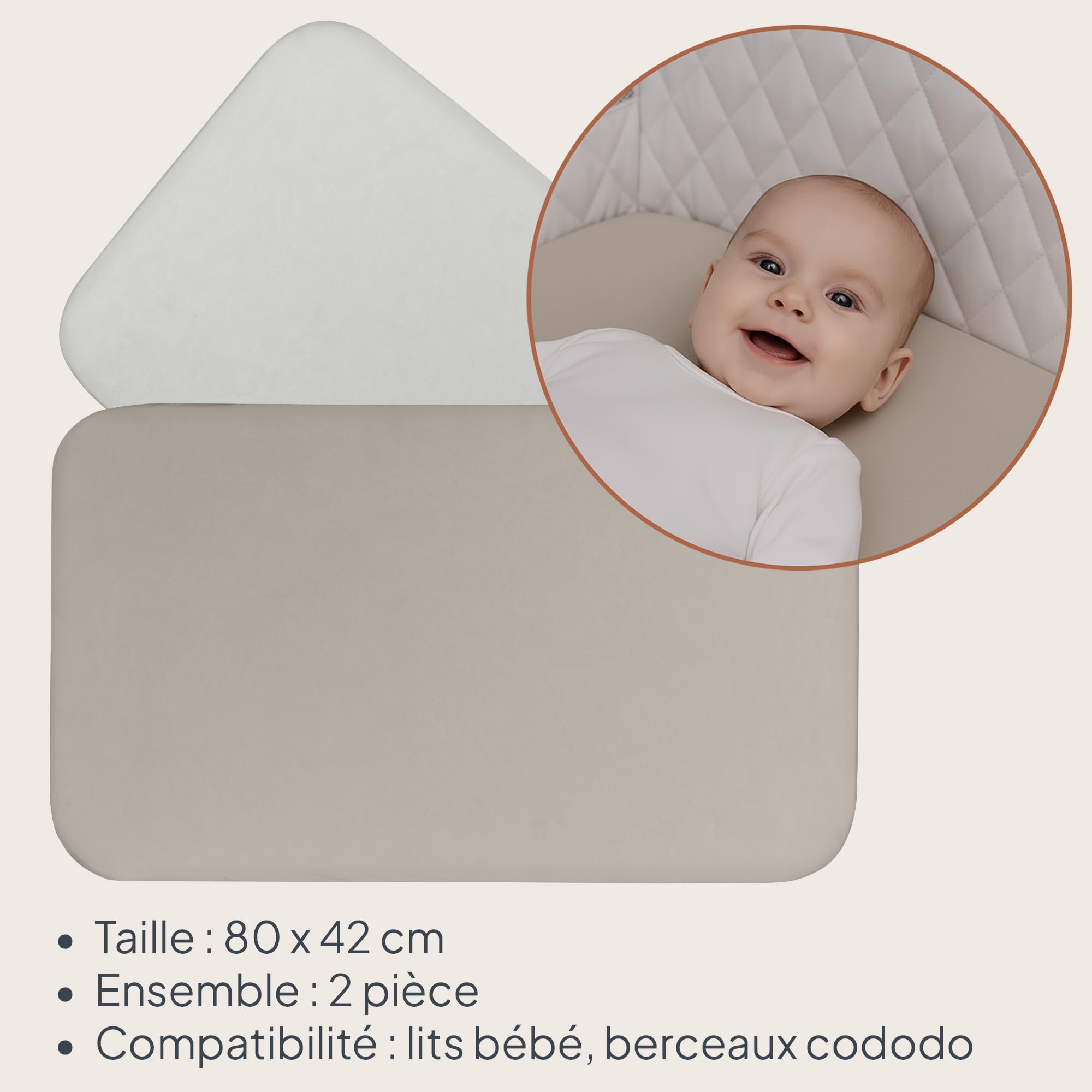 lionelo-drap-housse-cododo-bambou-80x42-cm-lot-2-beige image 2
