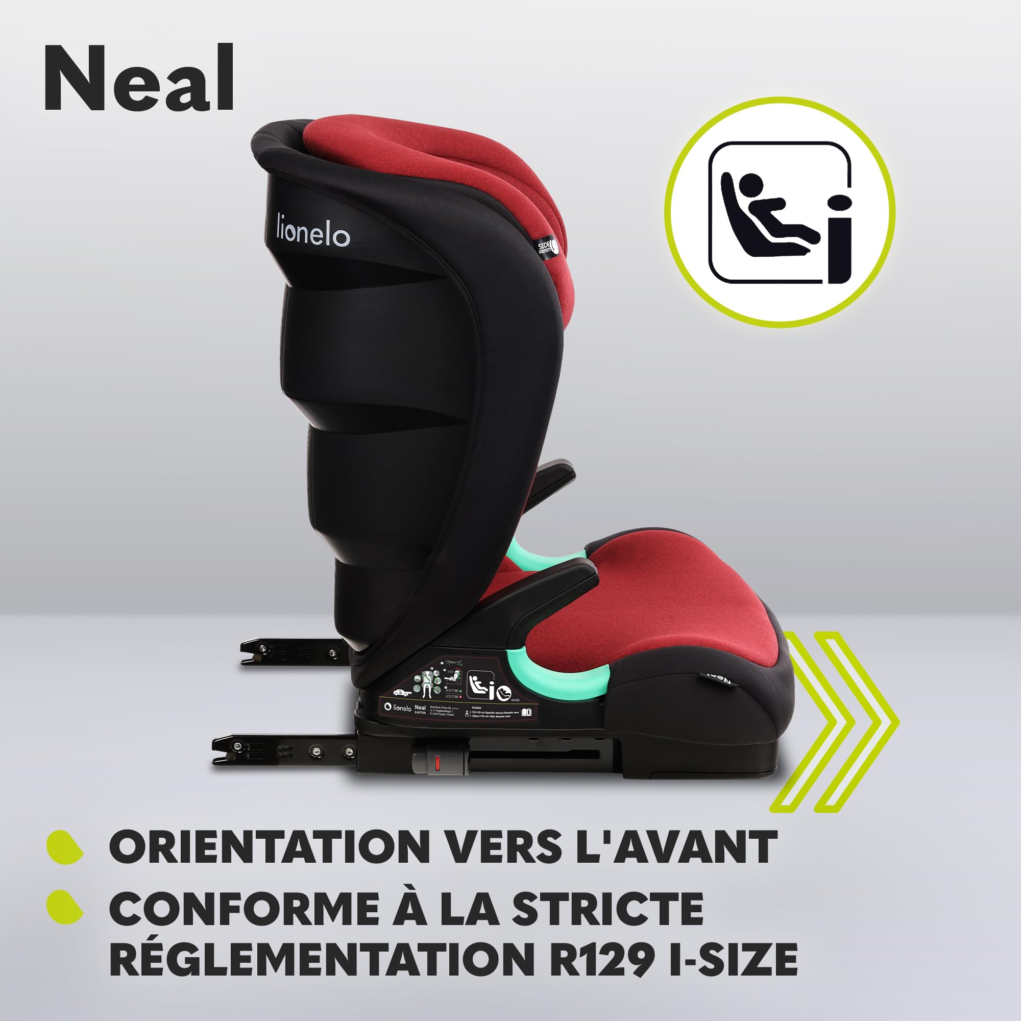 lionelo-neal-si-ge-auto-isofix-i-size-15-36-kg-rouge image 3