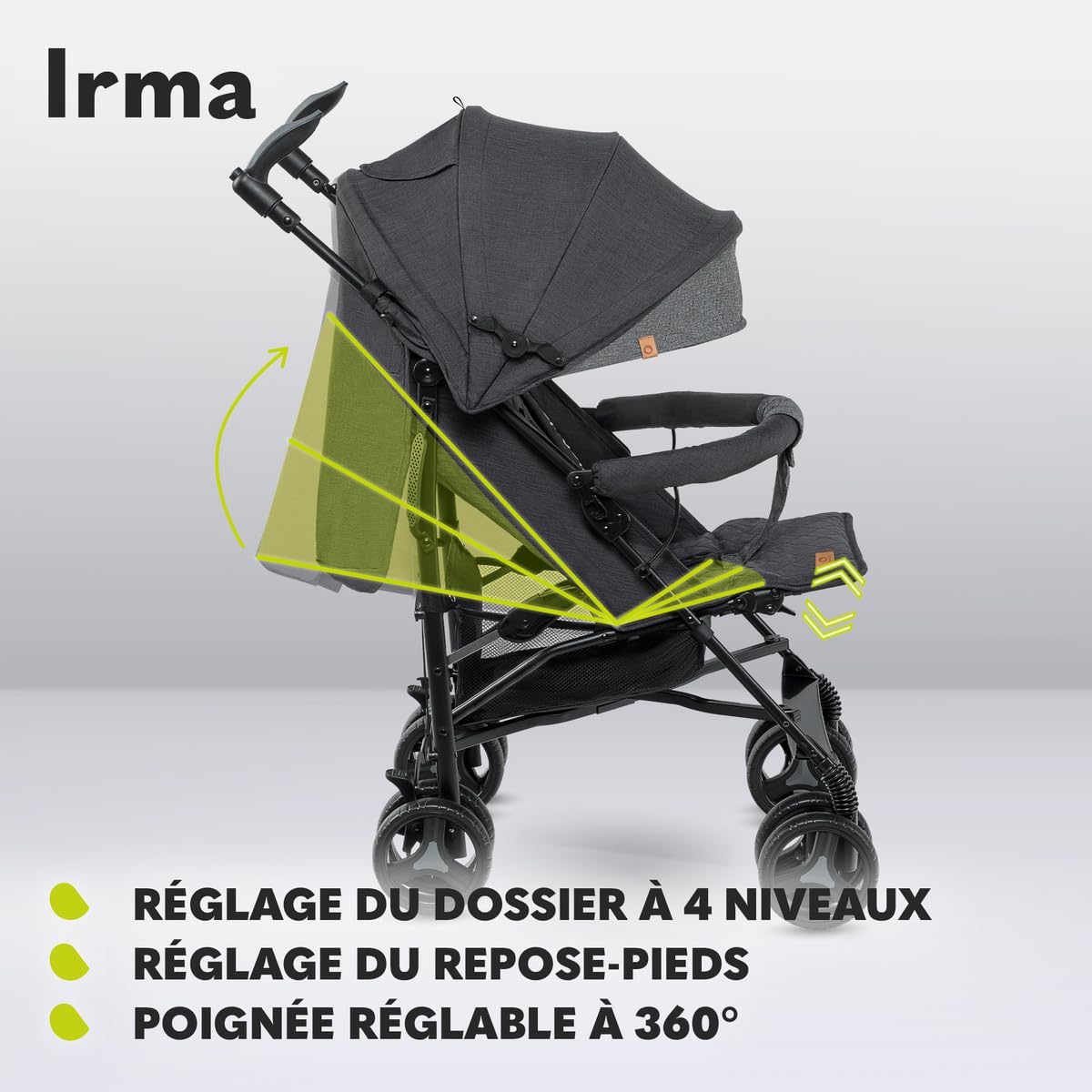 lionelo-irma-poussette-canne-noir-7-kg-dossier-inclinable image 5