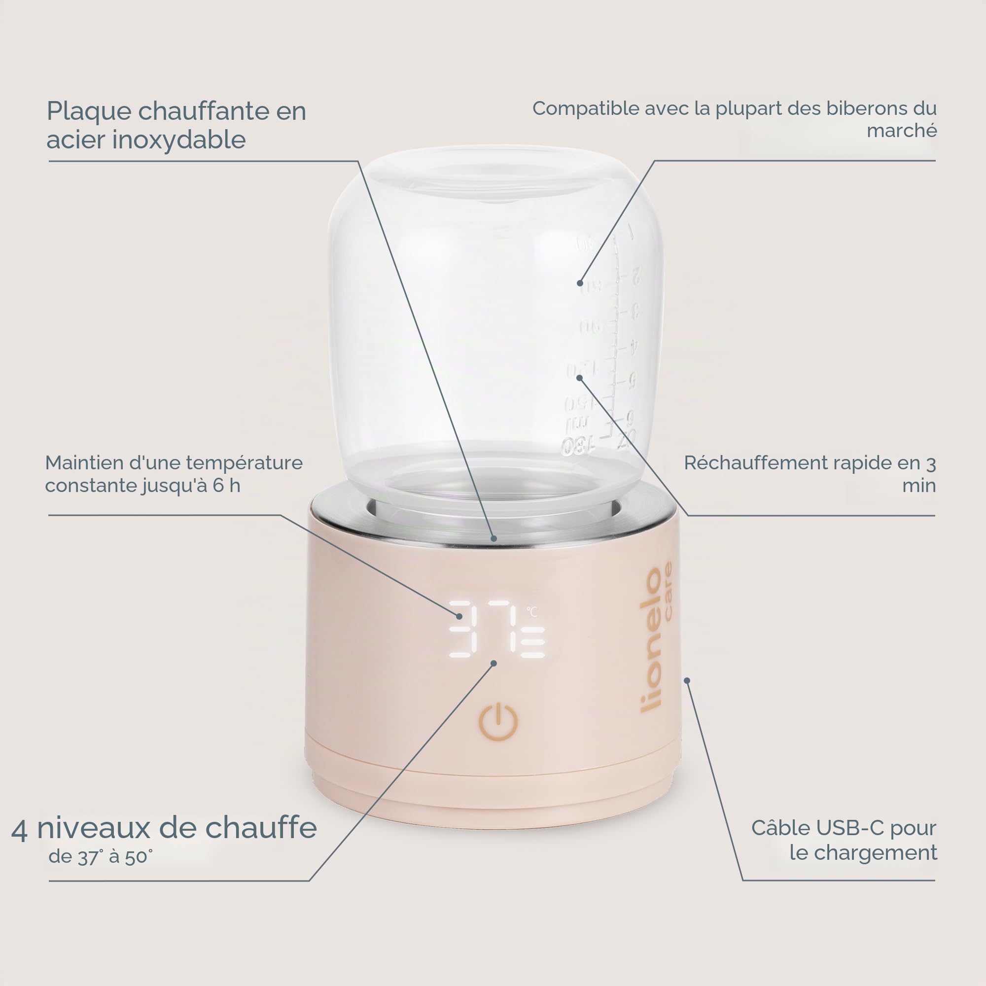 lionelo-thermup-swift-chauffe-biberon-portable-sans-fil-5-adaptateurs image 8