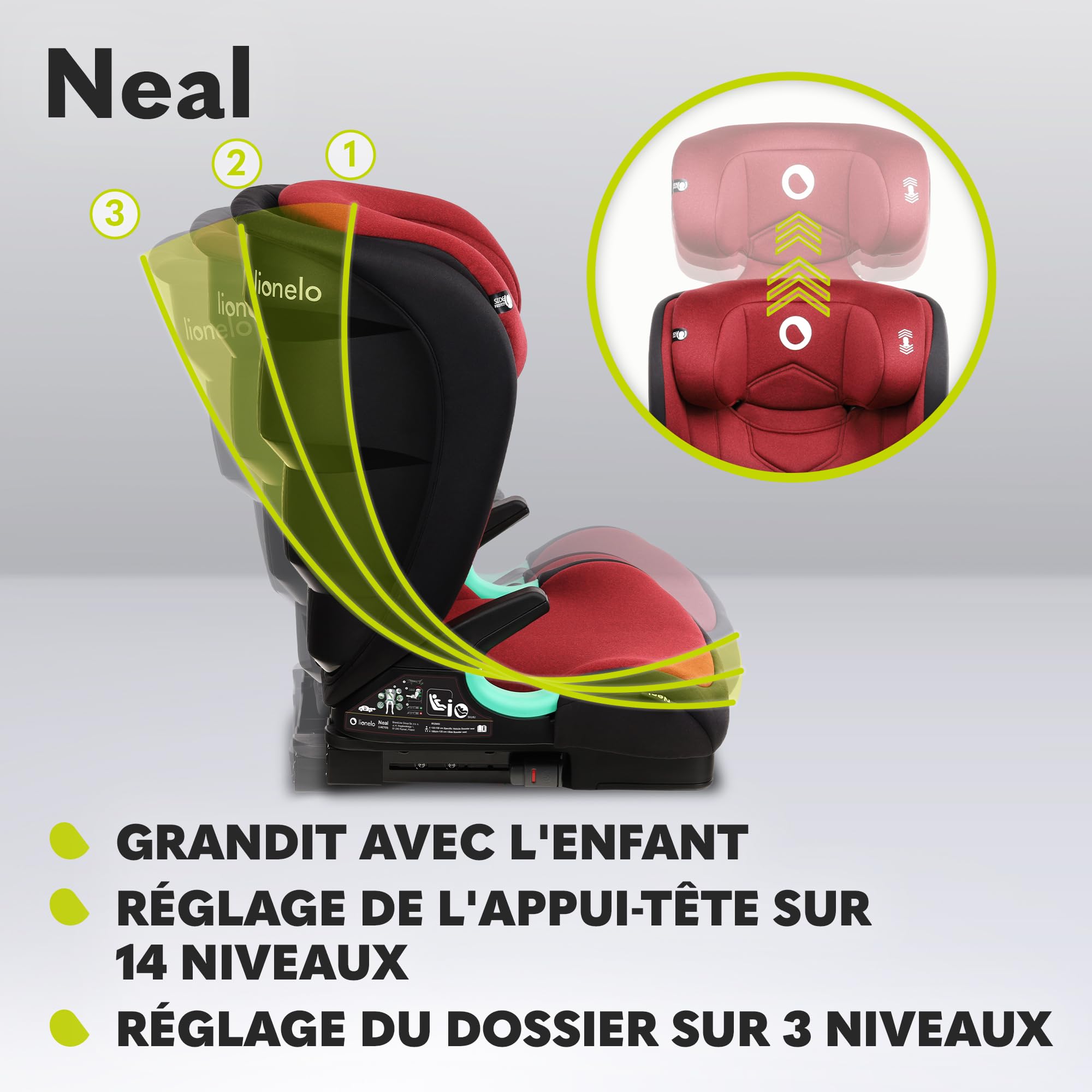 lionelo-neal-si-ge-auto-isofix-i-size-15-36-kg-rouge image 6