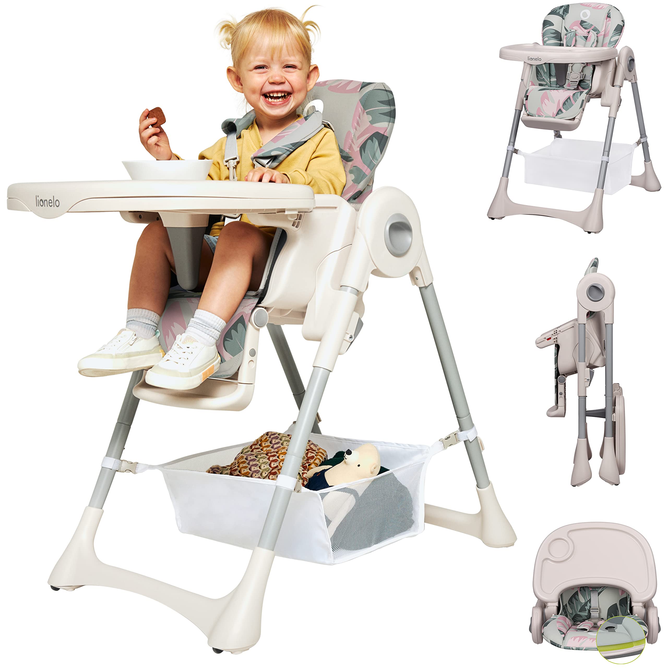 lionelo-zanna-chaise-haute-b-b-pliable-4-hauteurs-dossier-3-positions image 1
