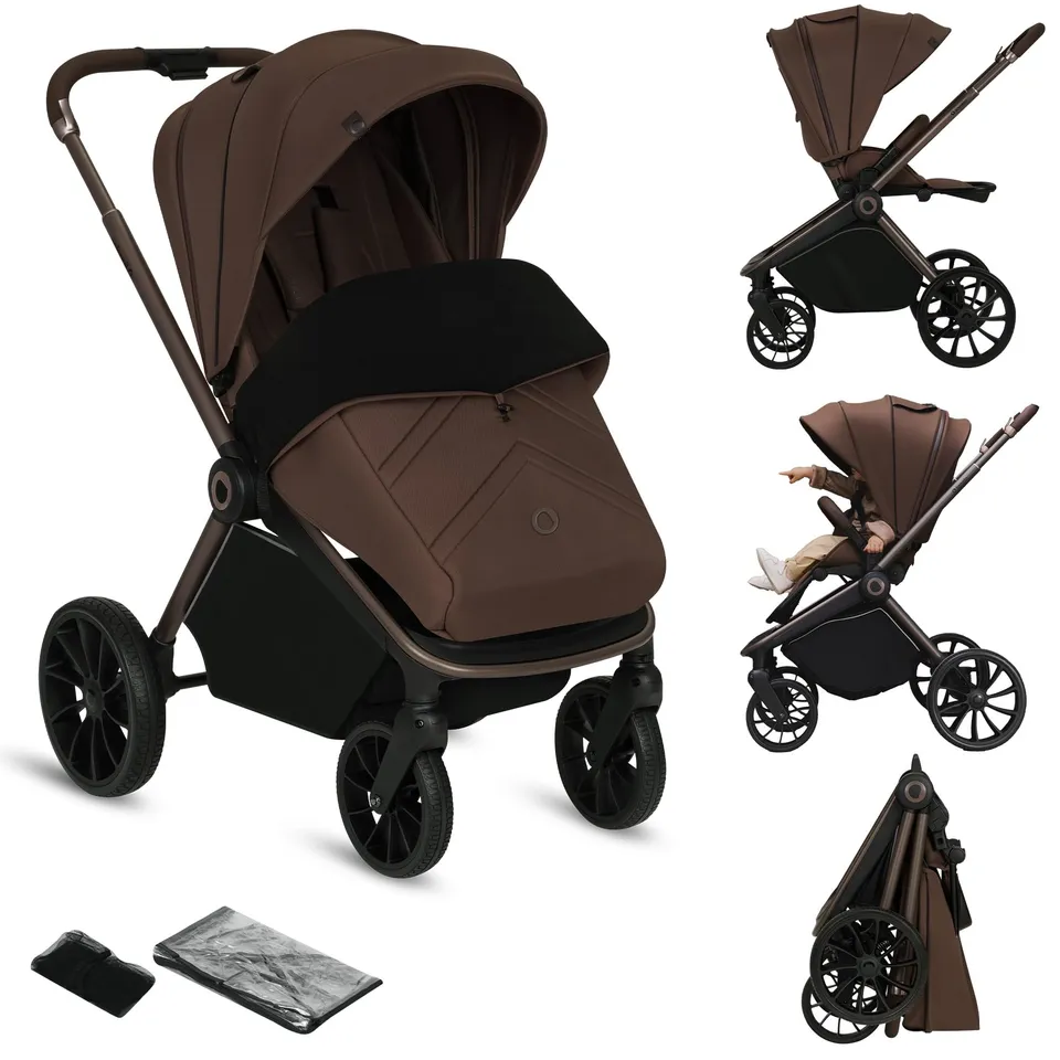 lionelo-mika-plus-poussette-marron-6-mois-22-kg image 1