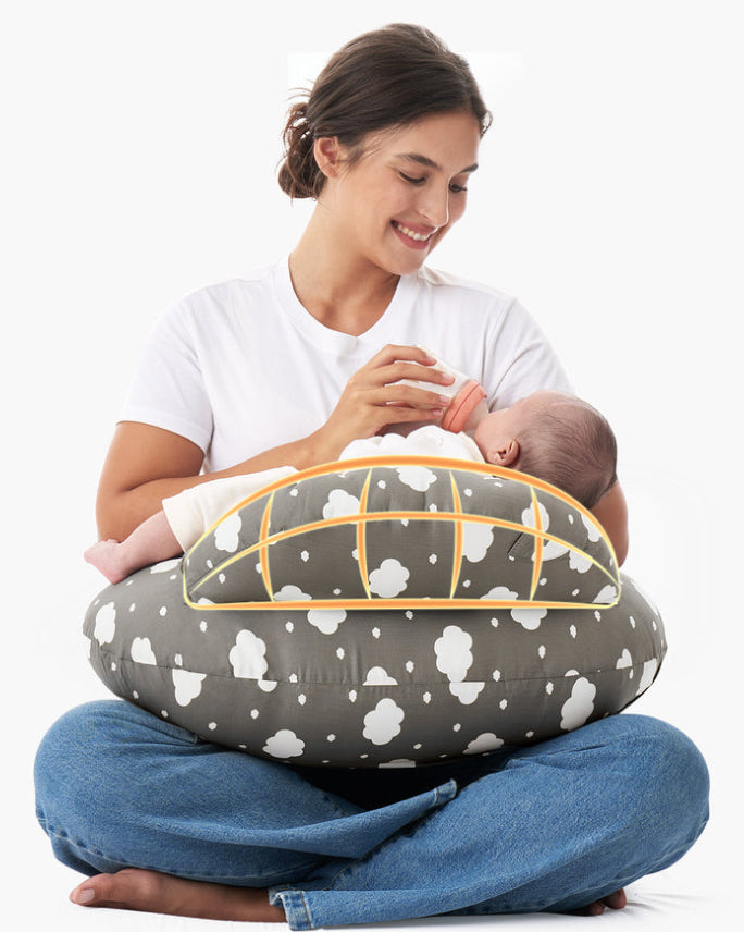 momcozy-m-series-oreiller-allaitement-original-coussin-gris image 1