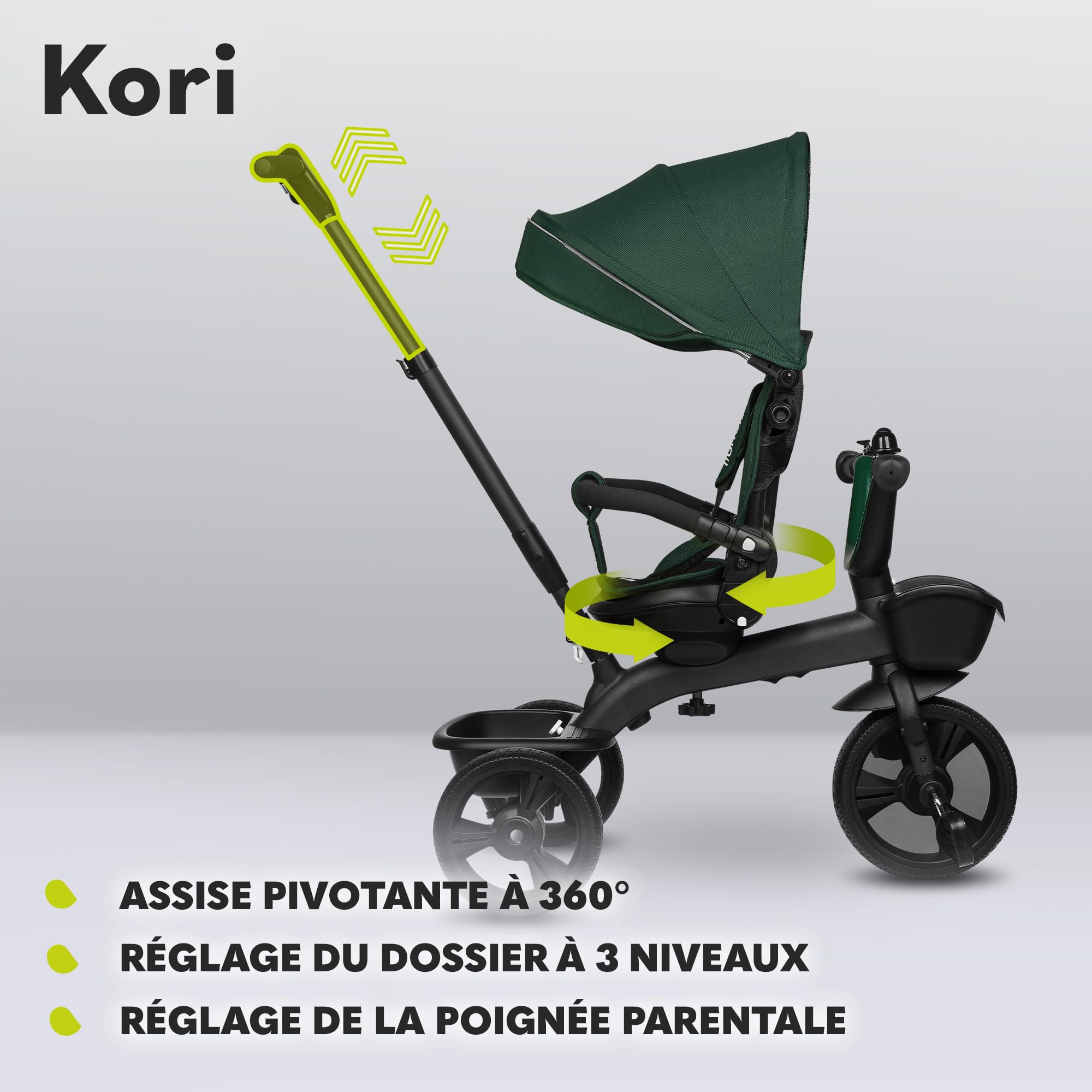 lionelo-kori-tricycle-poussette-2-en-1-meraude-18-mois image 6