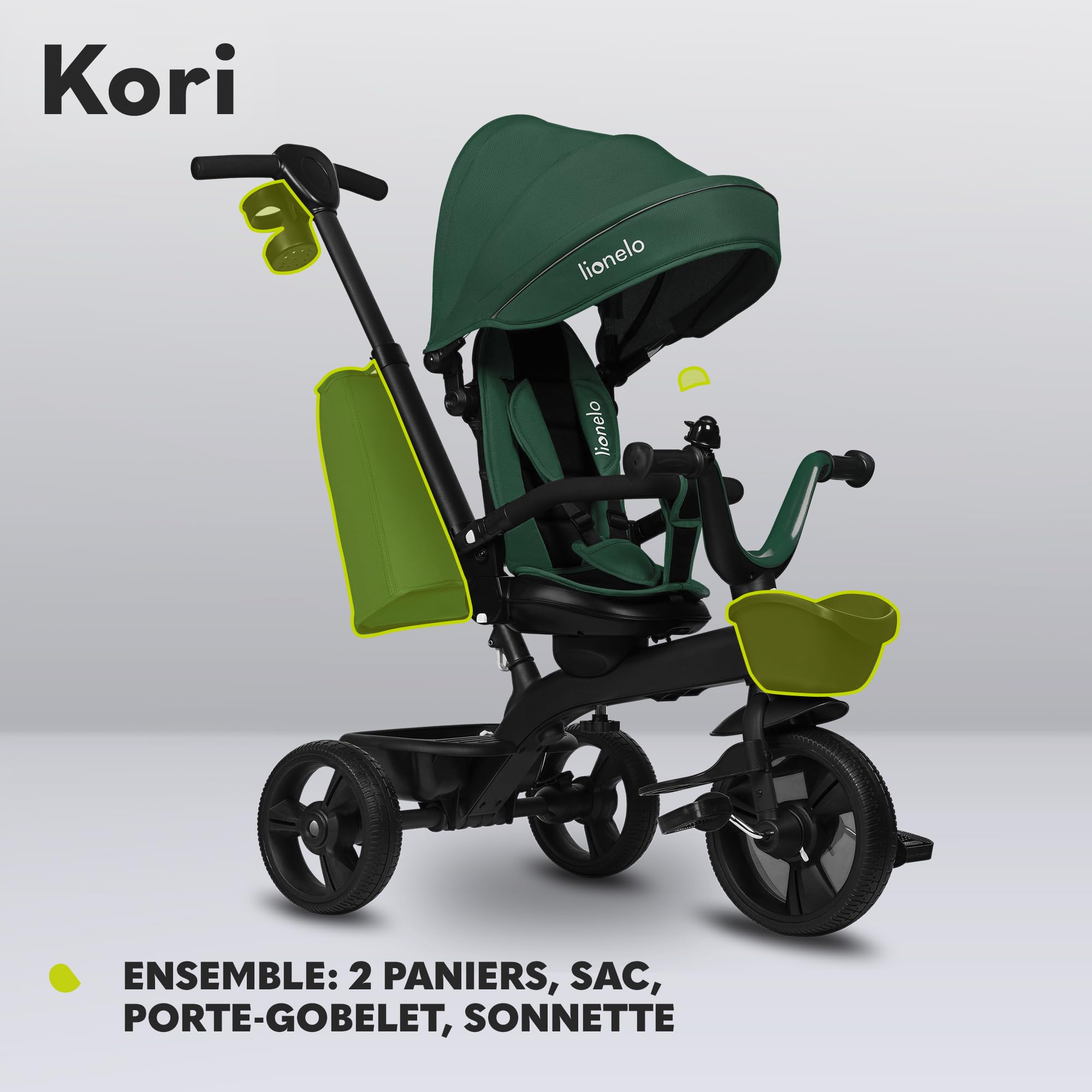 lionelo-kori-tricycle-poussette-2-en-1-meraude-18-mois image 8