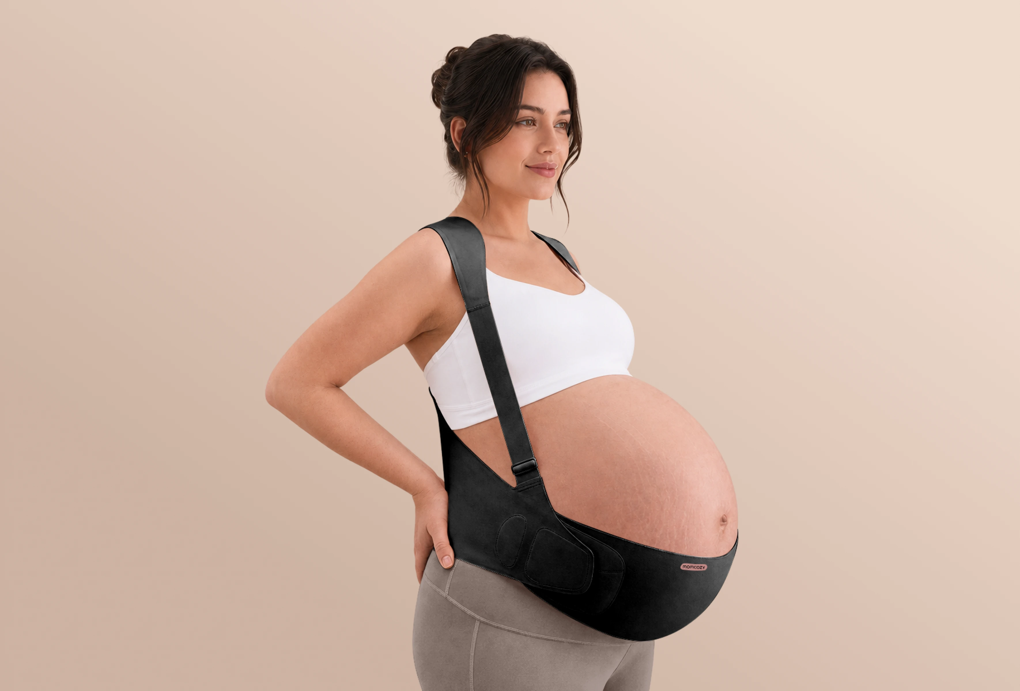 momcozy-m-series-ceinture-grossesse-ergonomique-noire-l image 2