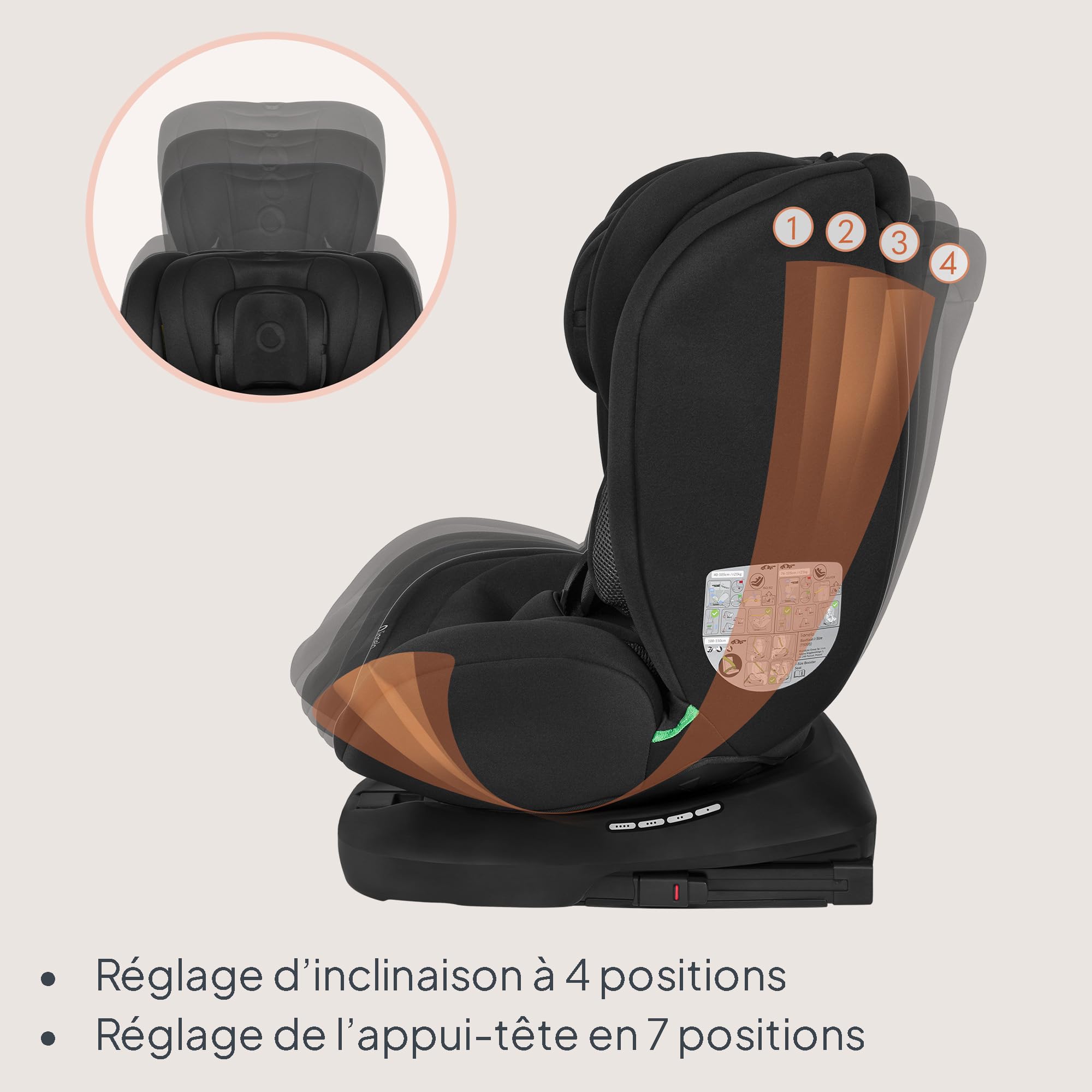 lionelo-bastiaan-i-size-si-ge-auto-pivotant-360-noir-isofix image 8