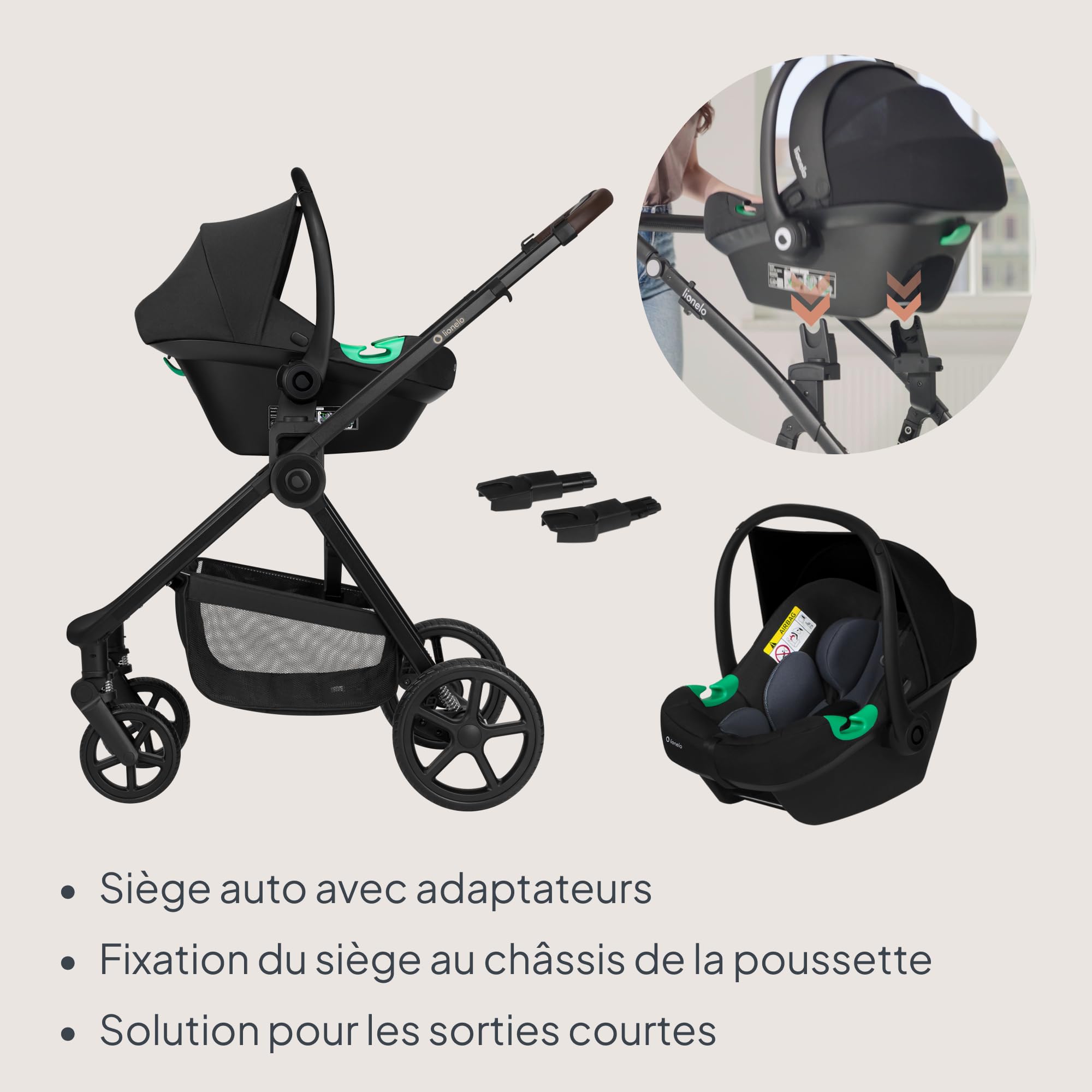 lionelo-greet-poussette-3-en-1-beige-nacelle-si-ge-auto image 4