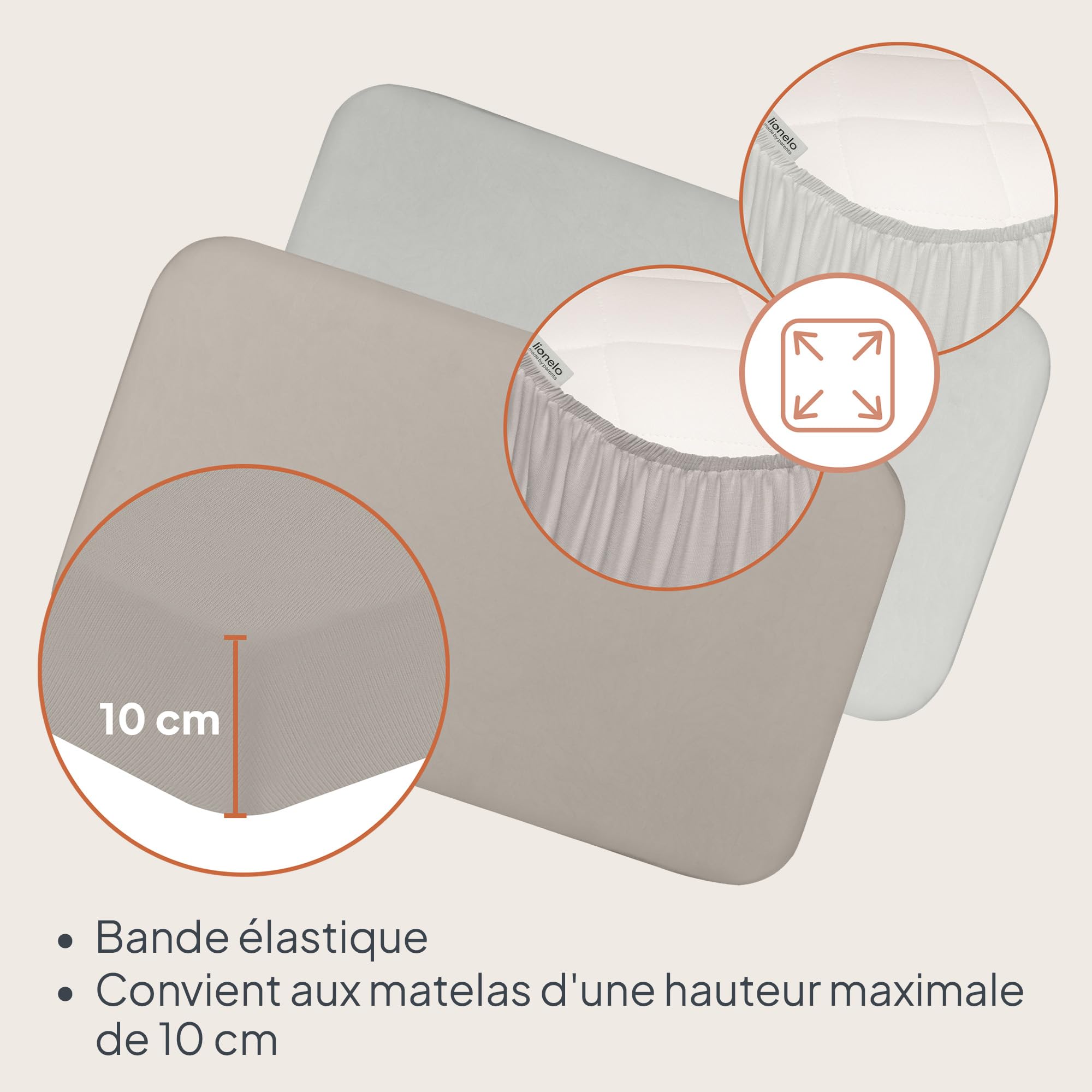 lionelo-drap-housse-cododo-bambou-80x42-cm-lot-2-beige image 3