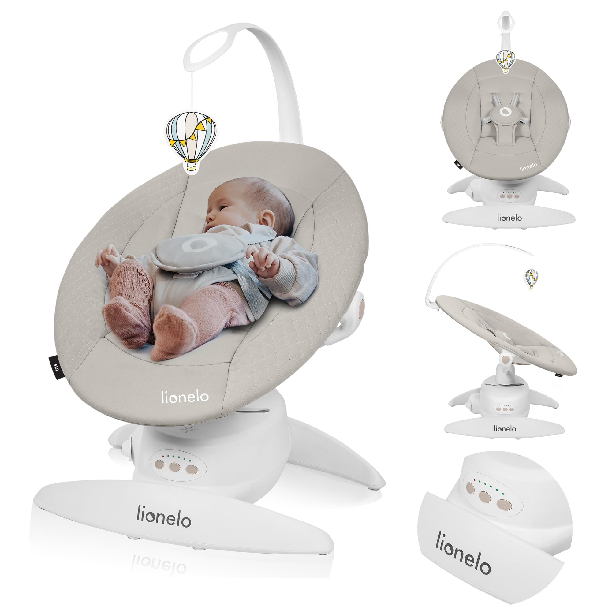 lionelo-iris-transat-balancelle-lectrique-beige-9-kg image 1