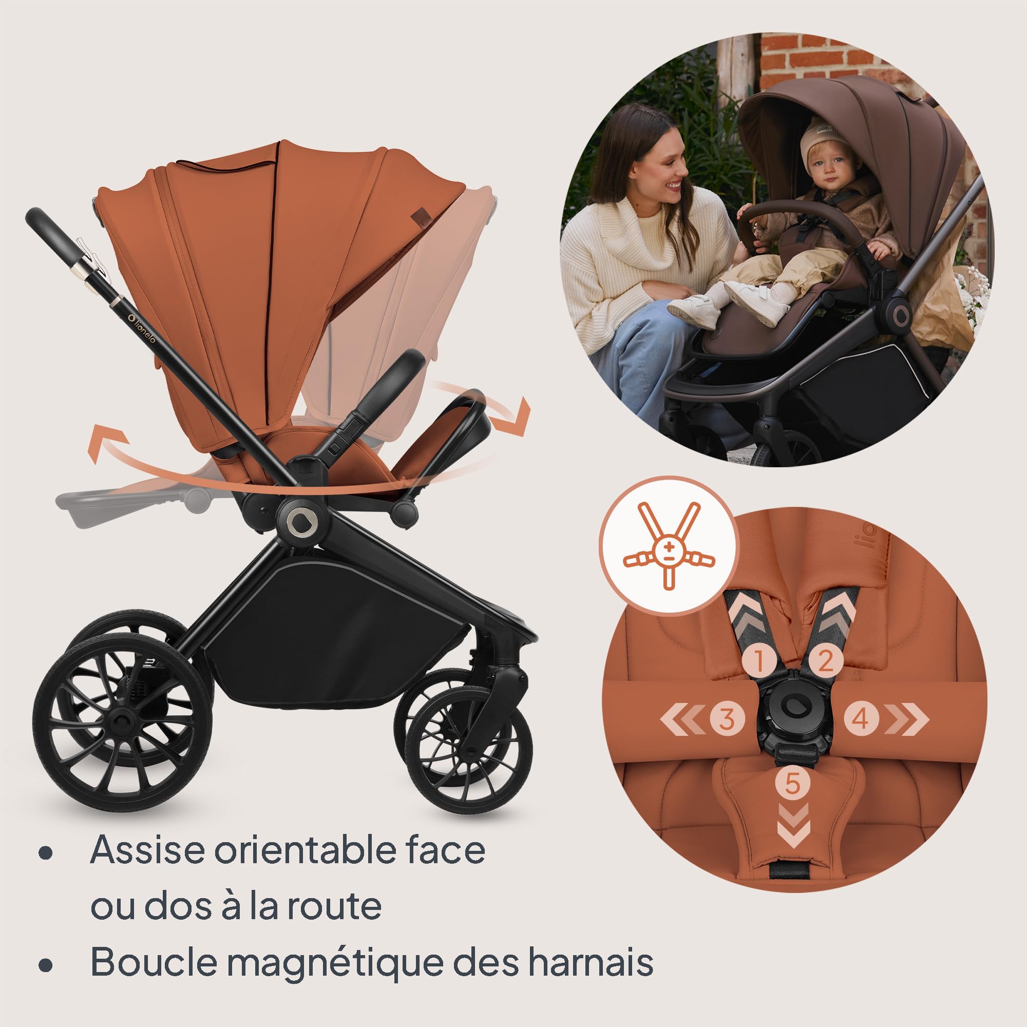 lionelo-mika-plus-poussette-marron-jusqu-22-kg-canopy-xxl image 4