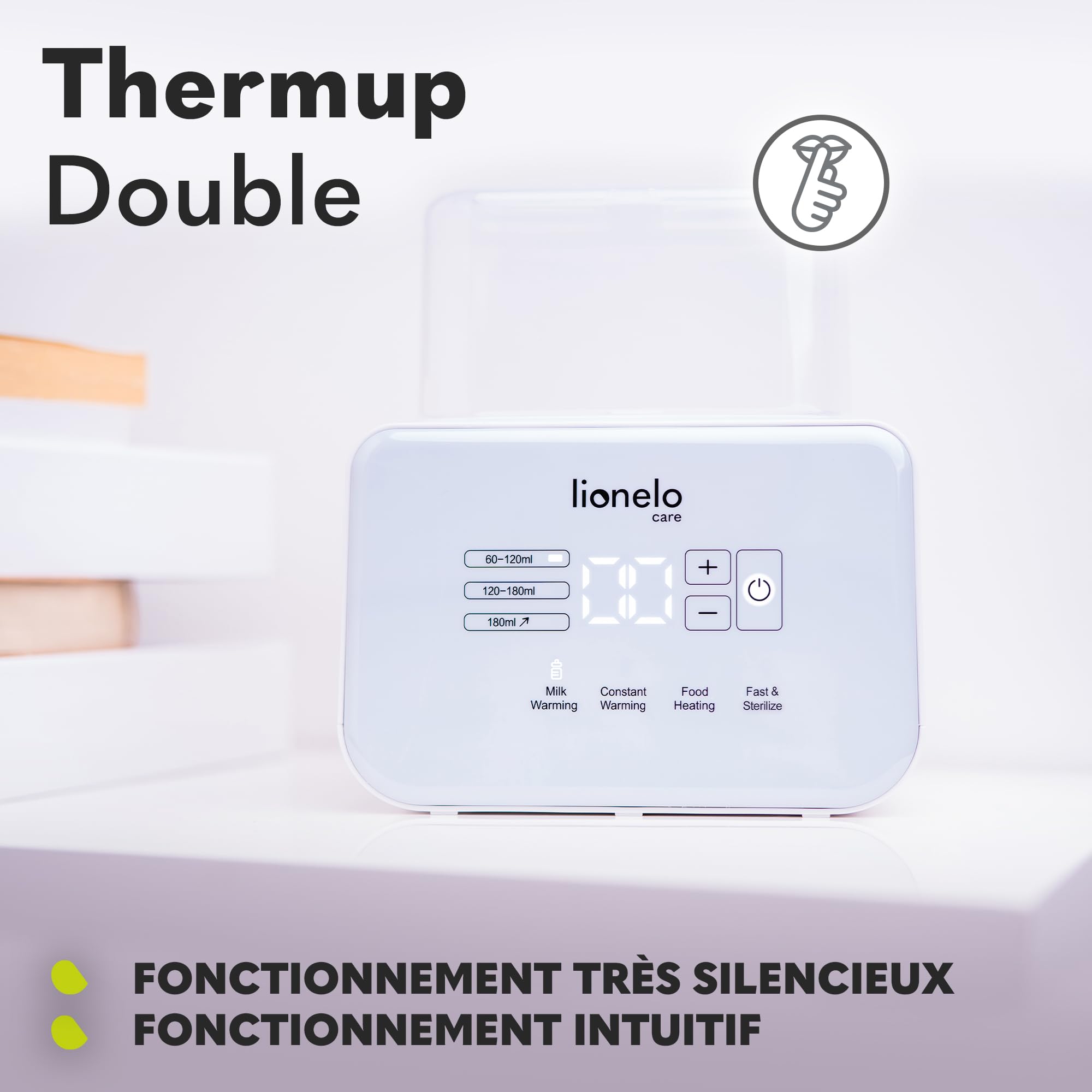 lionelo-thermup-double-chauffe-biberon-6-en-1-double image 8