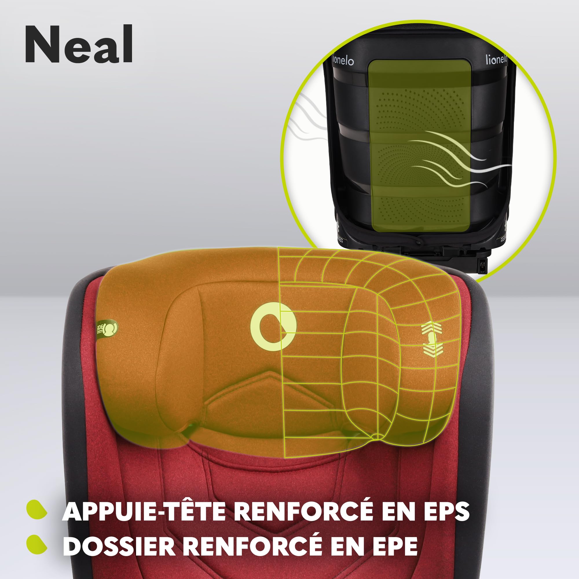 lionelo-neal-si-ge-auto-isofix-i-size-15-36-kg-rouge image 7