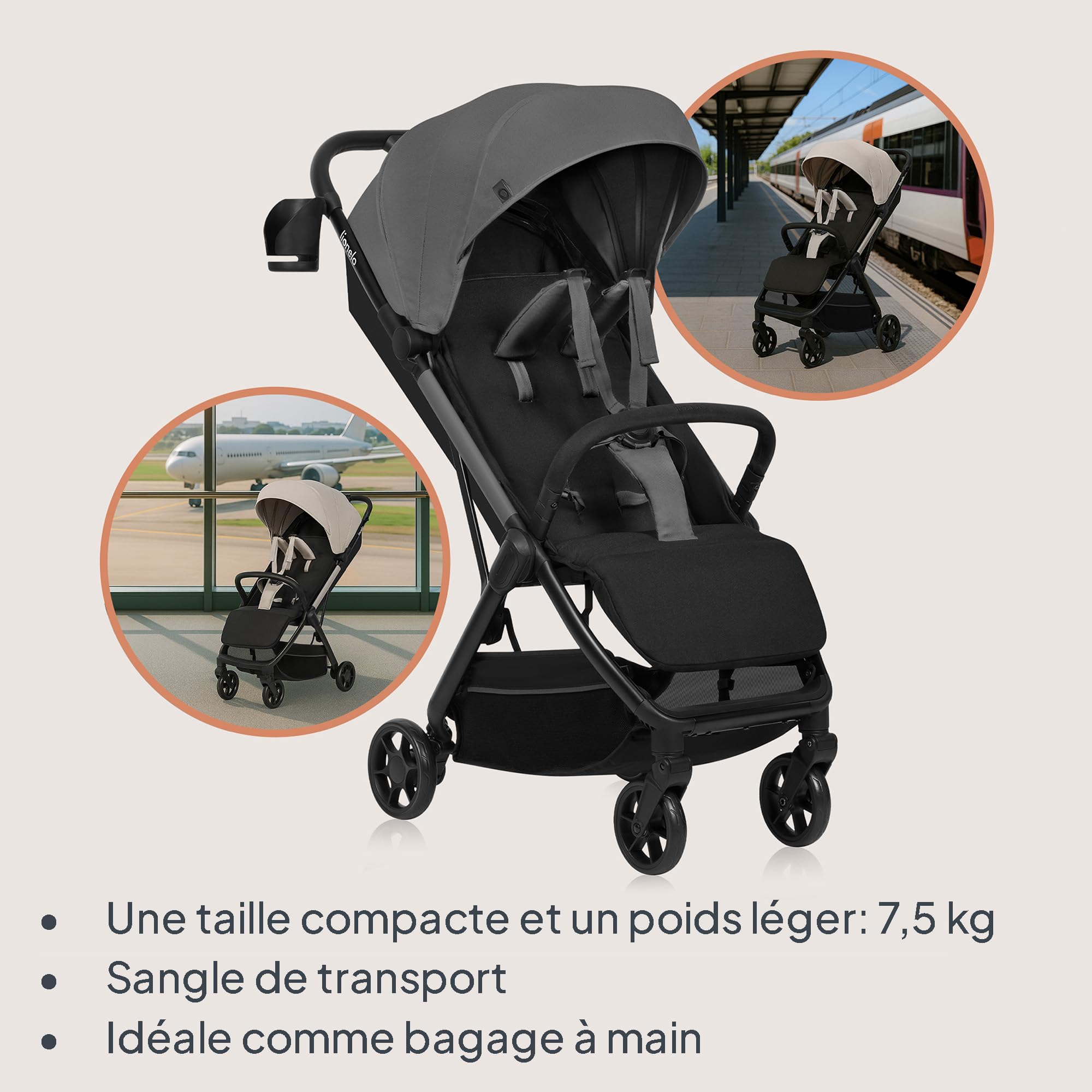 lionelo-julie-air-poussette-canne-grise-22-kg-7-5-kg image 2