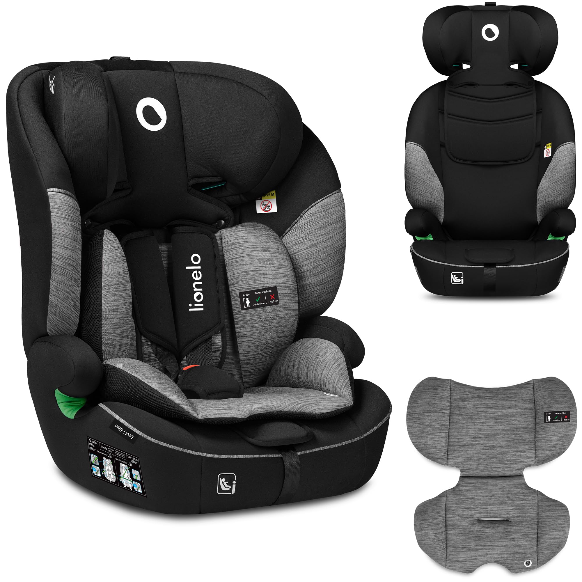 lionelo-levi-i-size-si-ge-auto-9-36-kg-gris-noir image 1