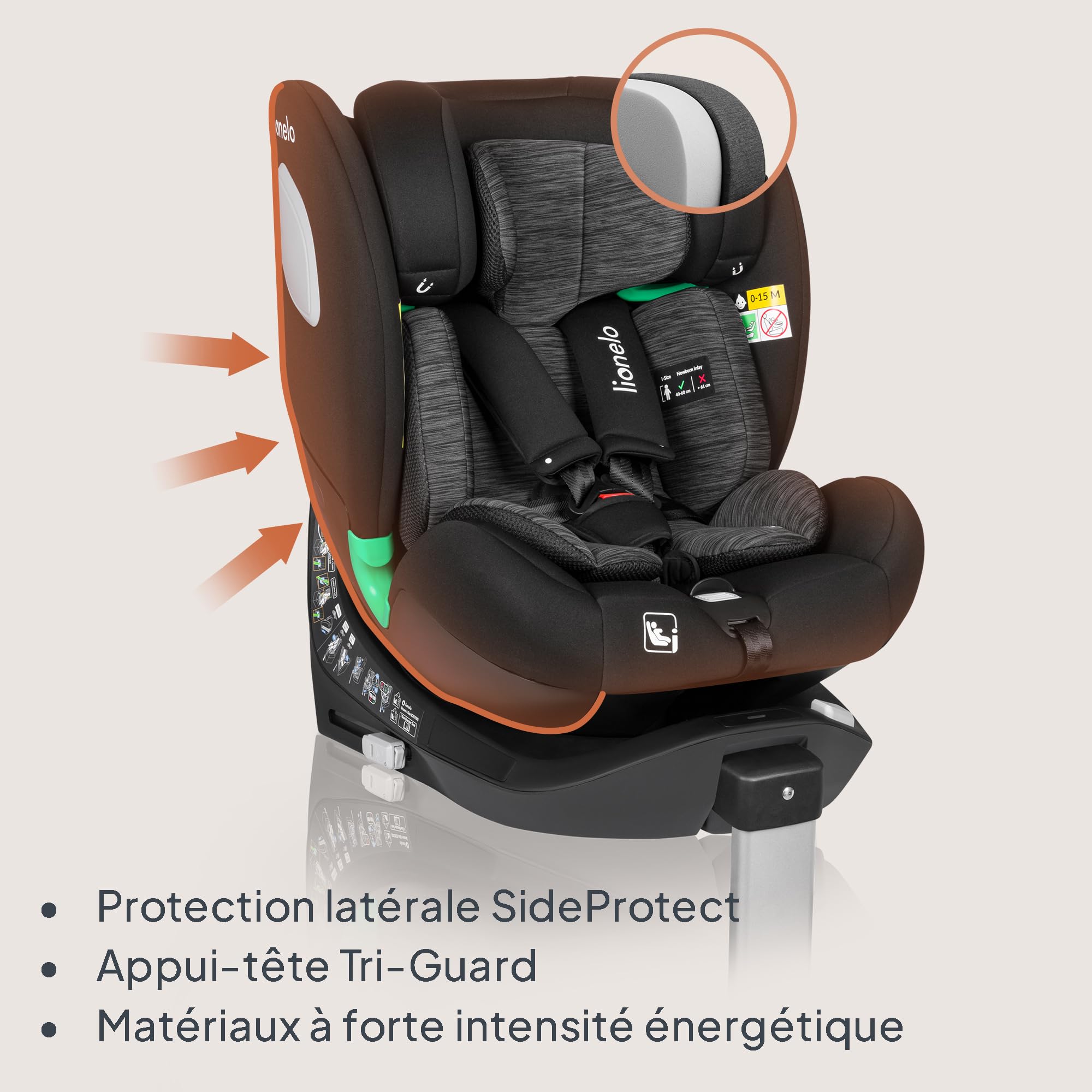 lionelo-braam-si-ge-auto-0-36-kg-isofix-360-carbone-noir image 6